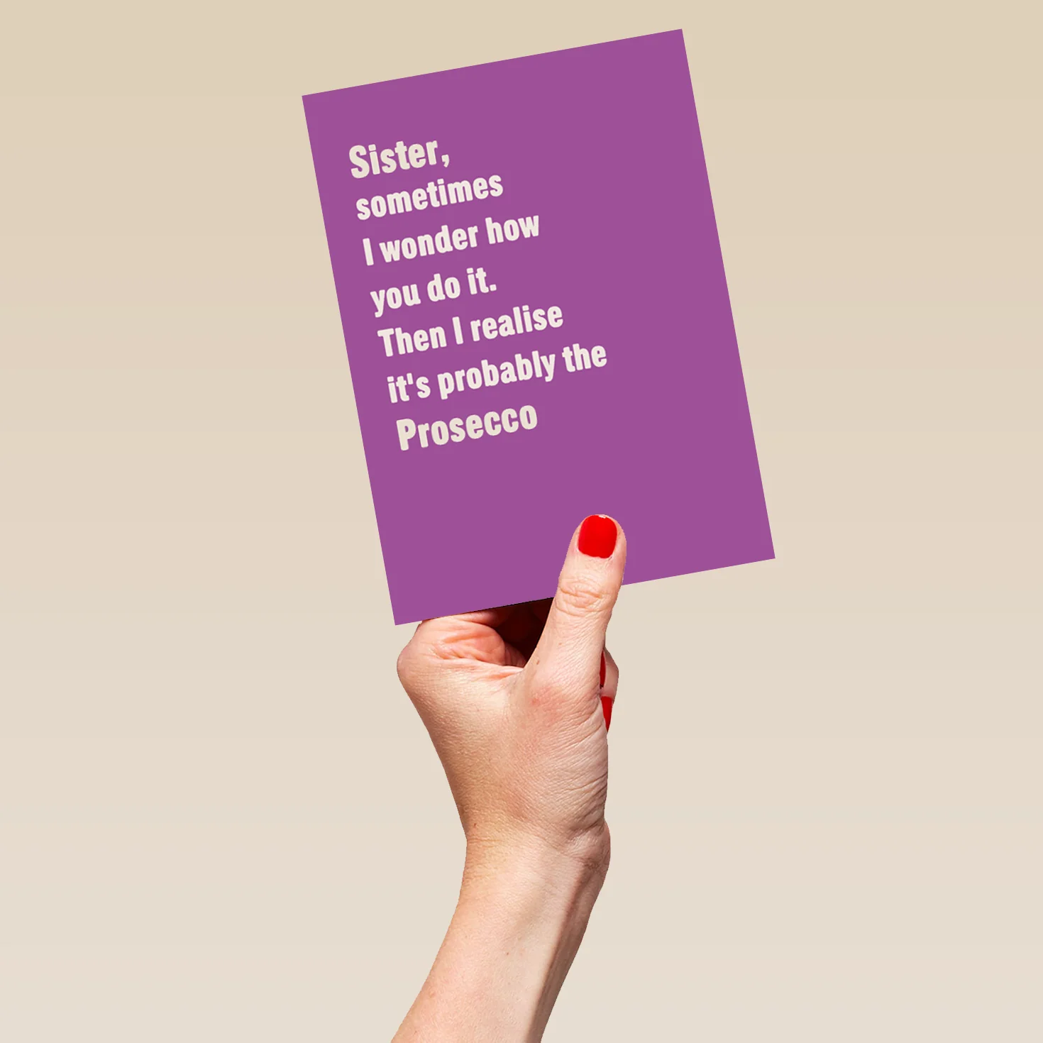 Personalised For Sister Prosecco Funny Card - Image 5