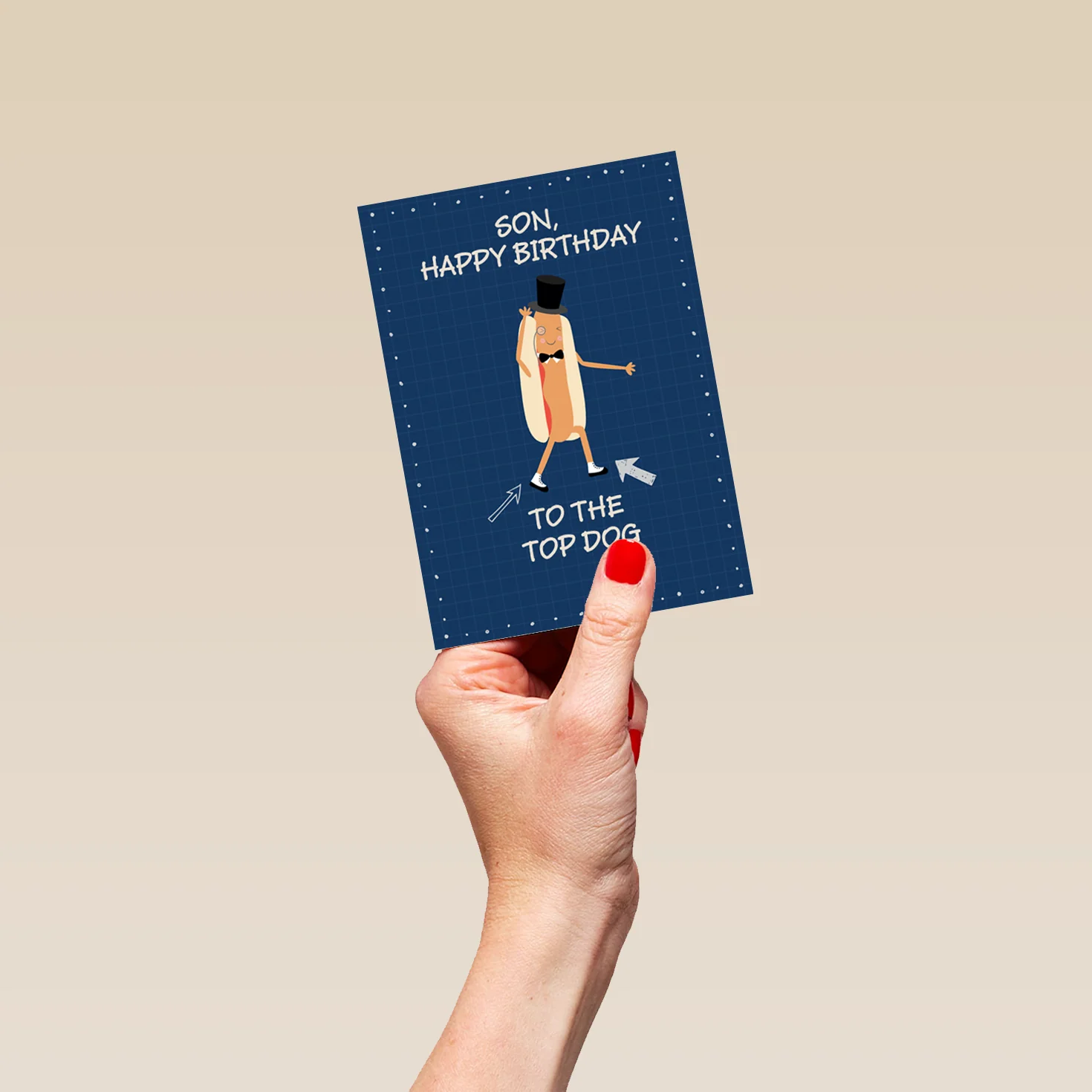 Personalised For Son Editable Funny Hot Dog Birthday Card - Image 4