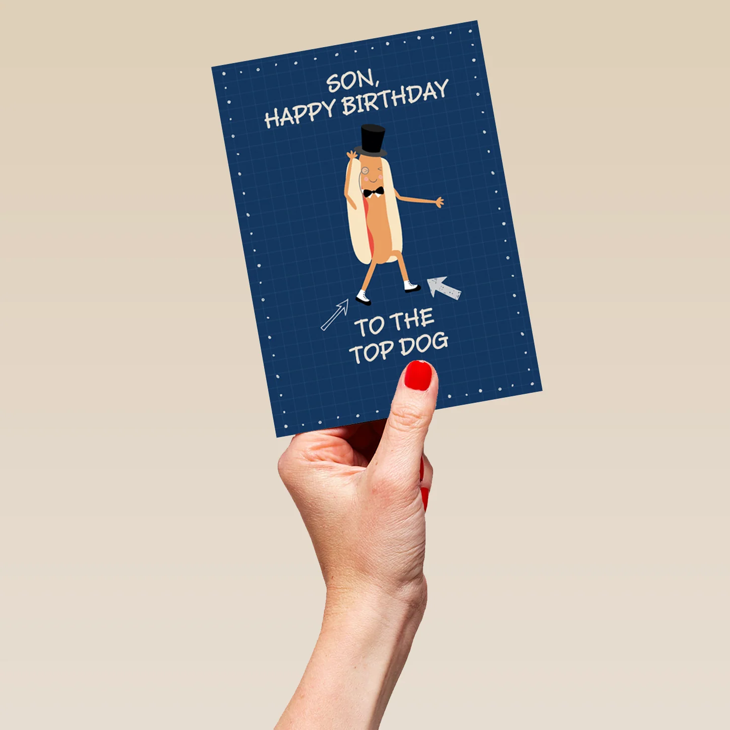 Personalised For Son Editable Funny Hot Dog Birthday Card - Image 5