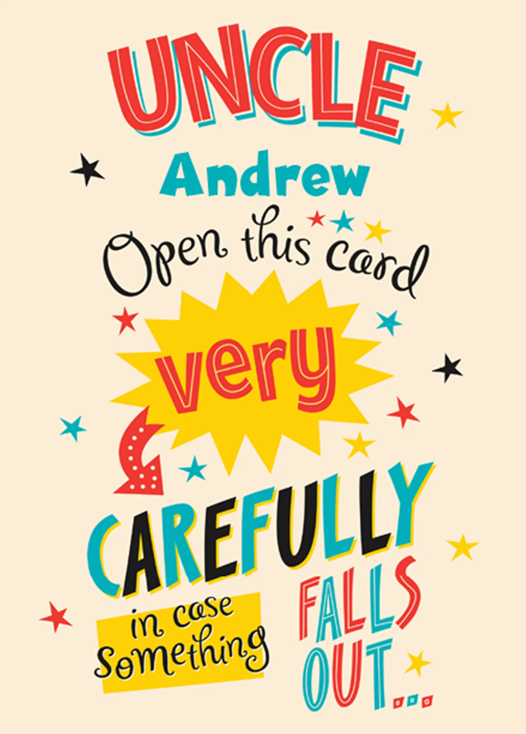 Personalised For Uncle Editable Funny Text Birthday Card