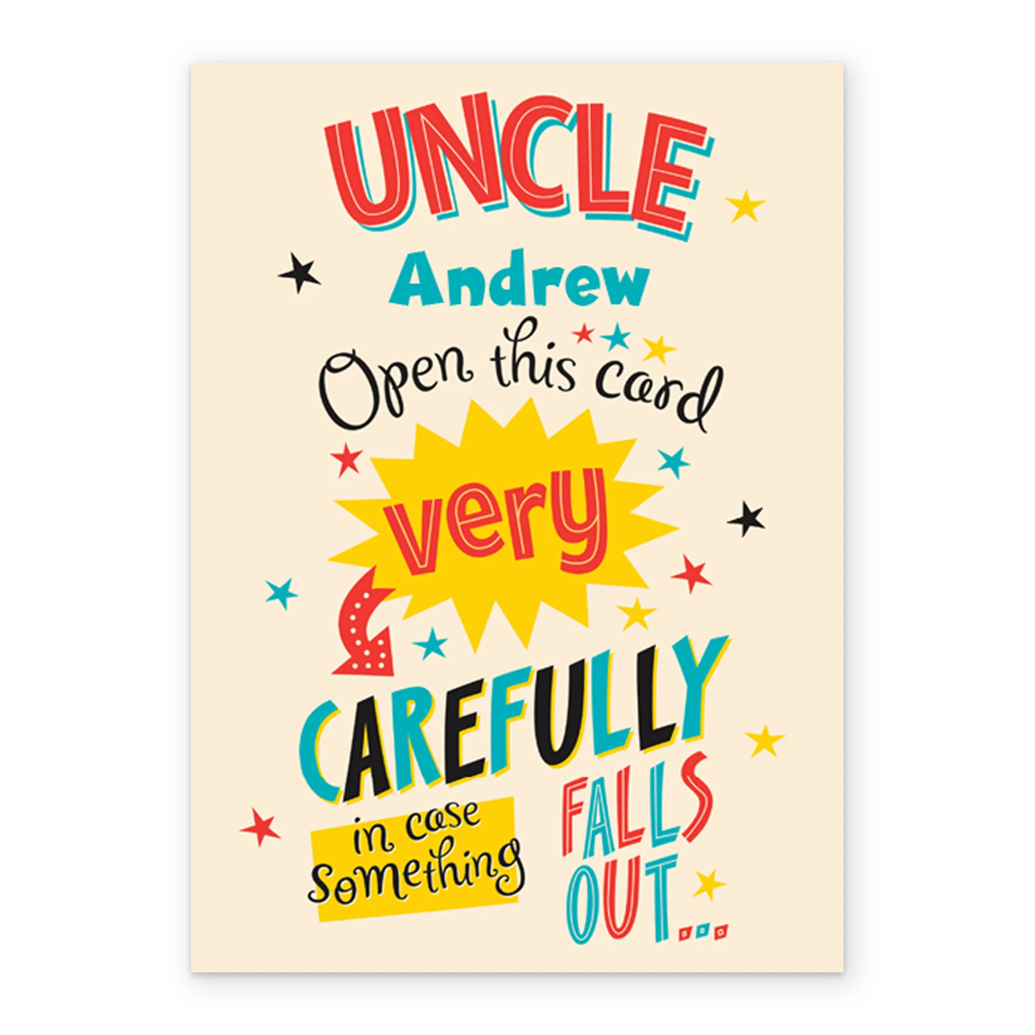 Personalised For Uncle Editable Funny Text Birthday Card - Image 2