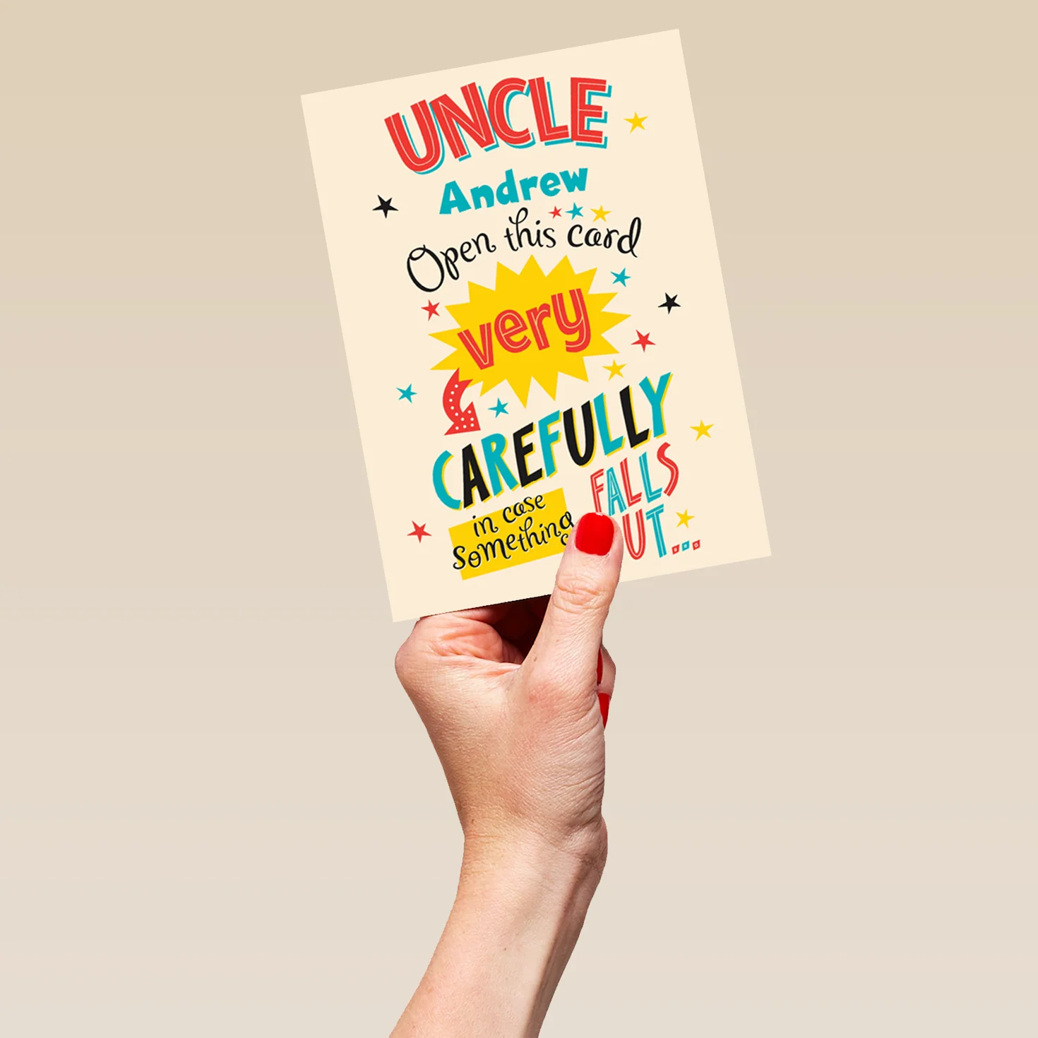 Personalised For Uncle Editable Funny Text Birthday Card - Image 5