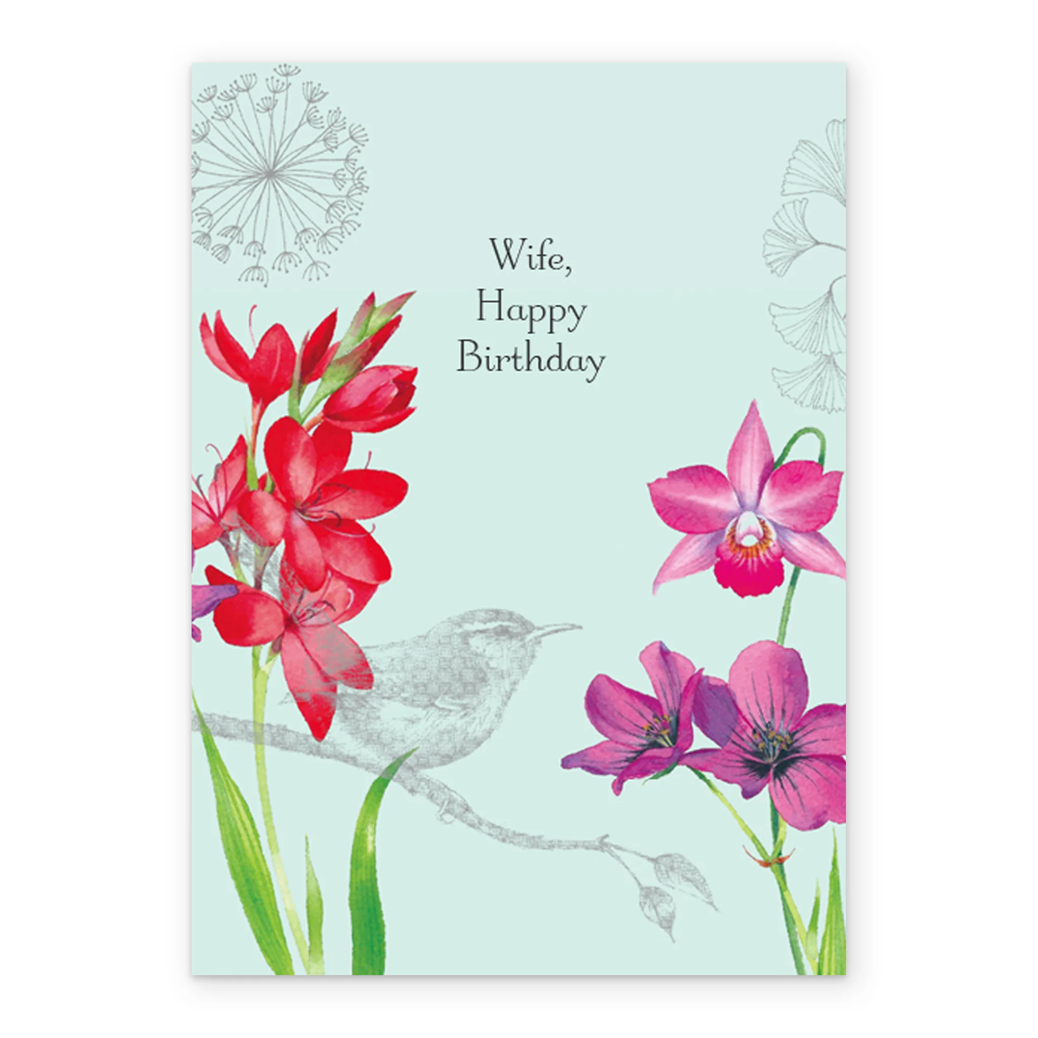 Personalised For Wife Classic Floral Pattern Card - Image 2