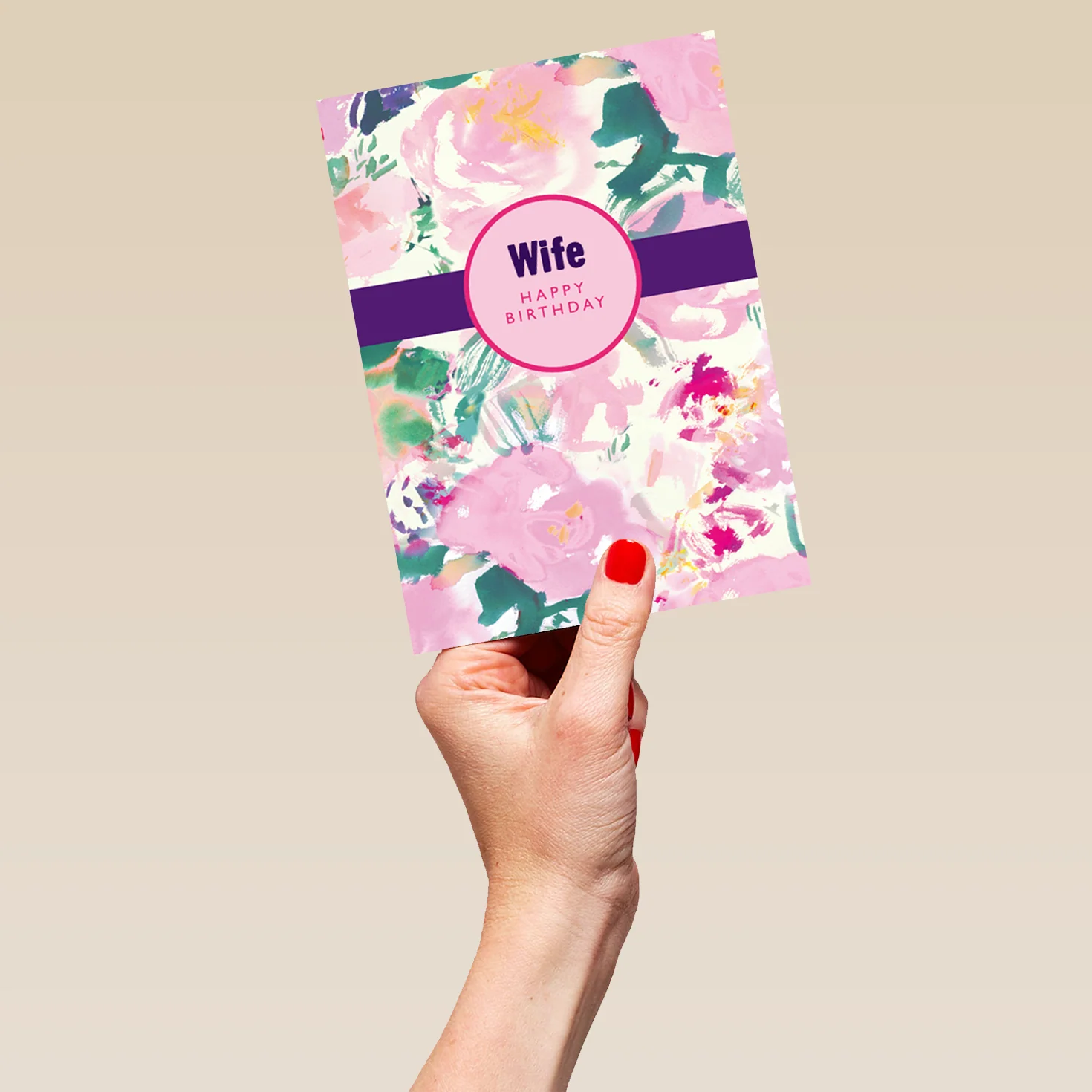 Personalised For Wife Editable Classic Flowers Card - Image 5