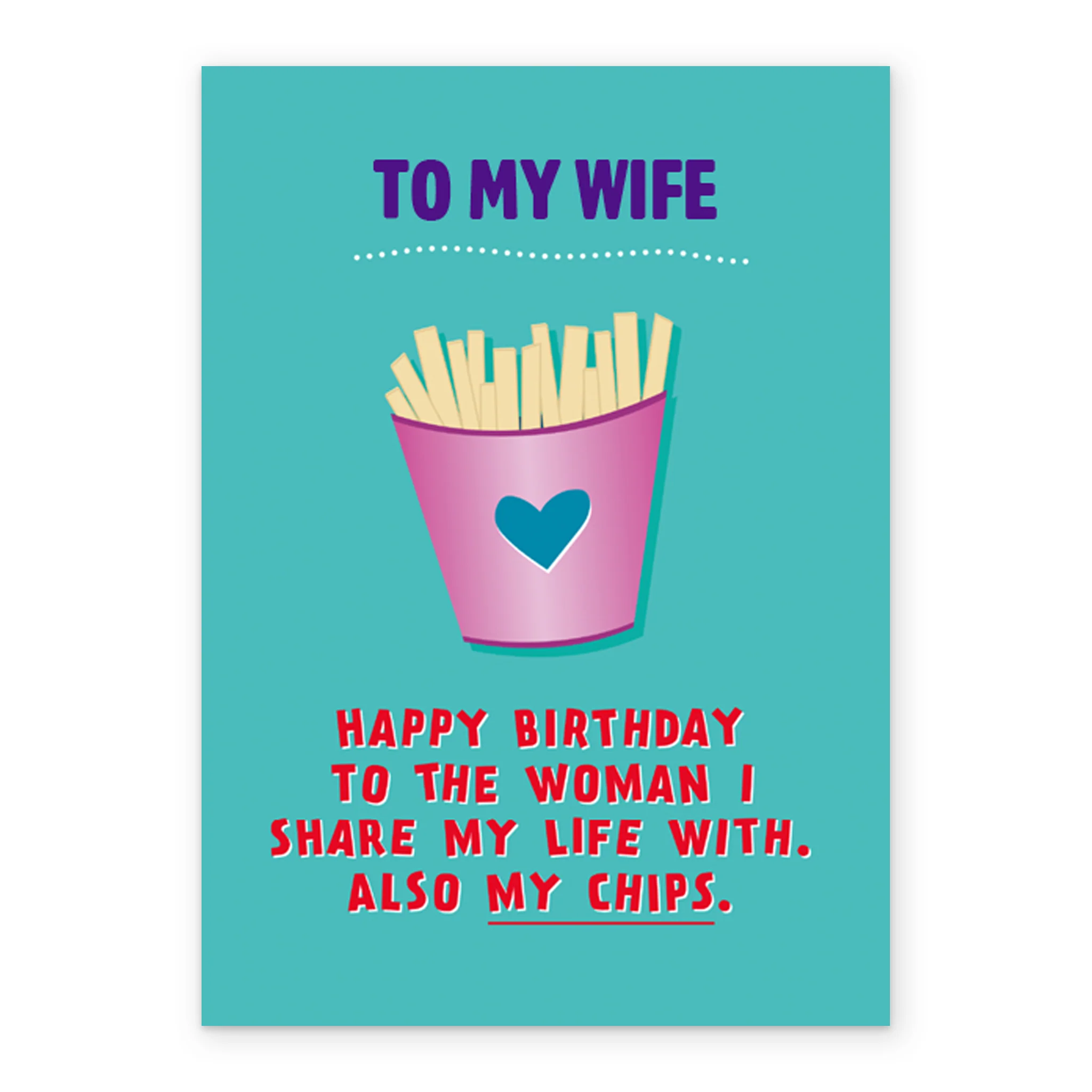 Personalised For Wife Funny French Fries Card - Image 2