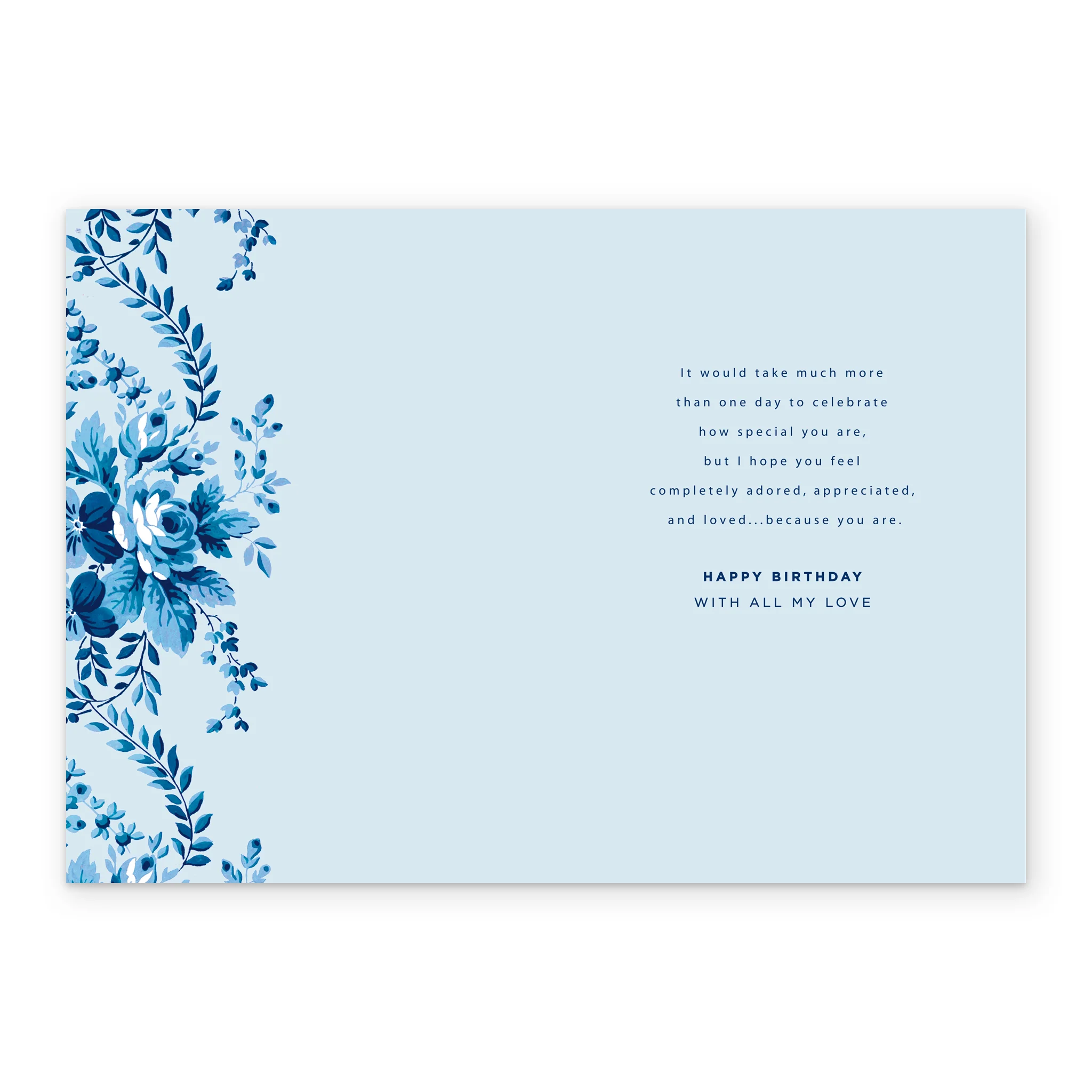 Personalised For Wife Traditional Floral Strip Photo Card - Image 3