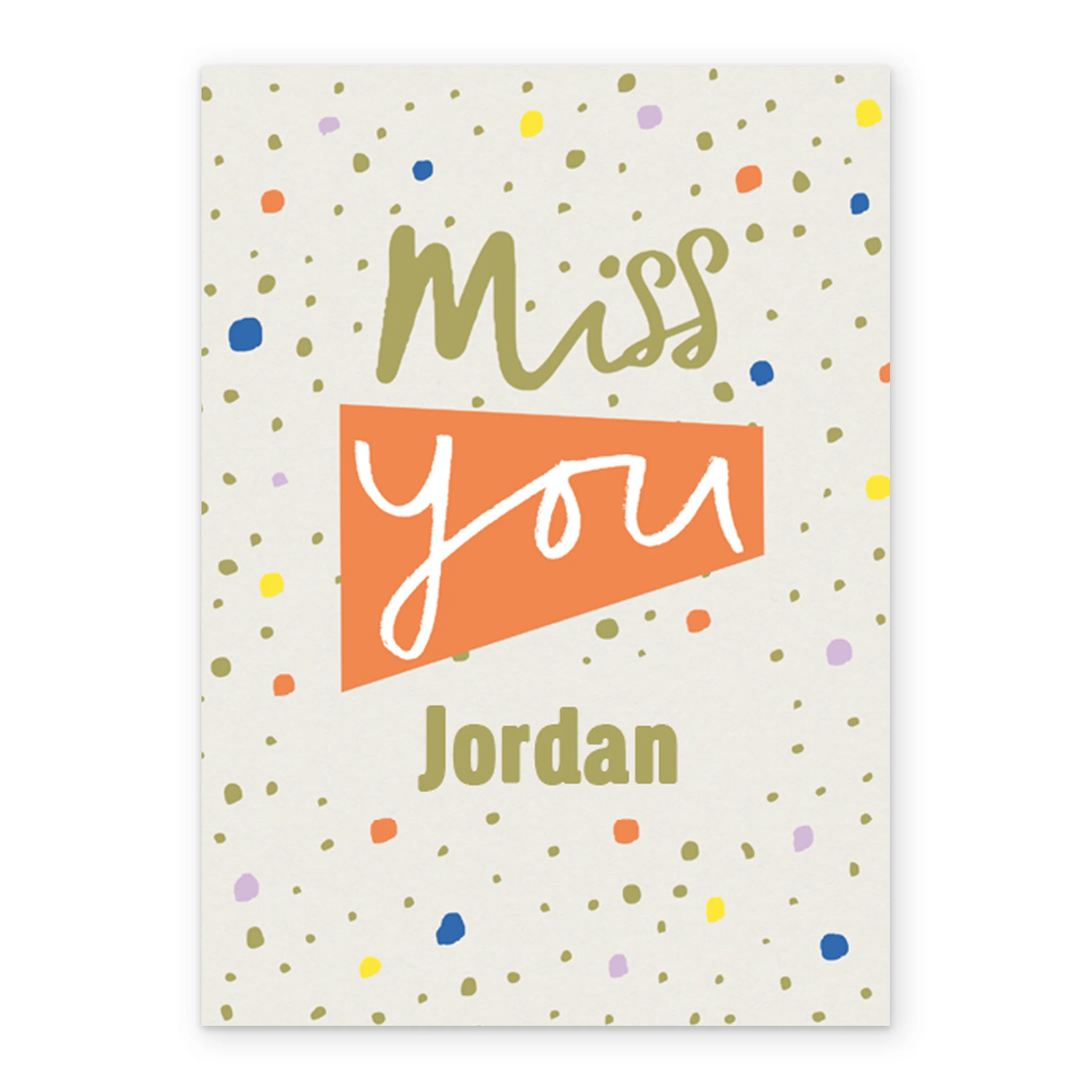 Personalised For You Patterned Miss You Card - Image 2