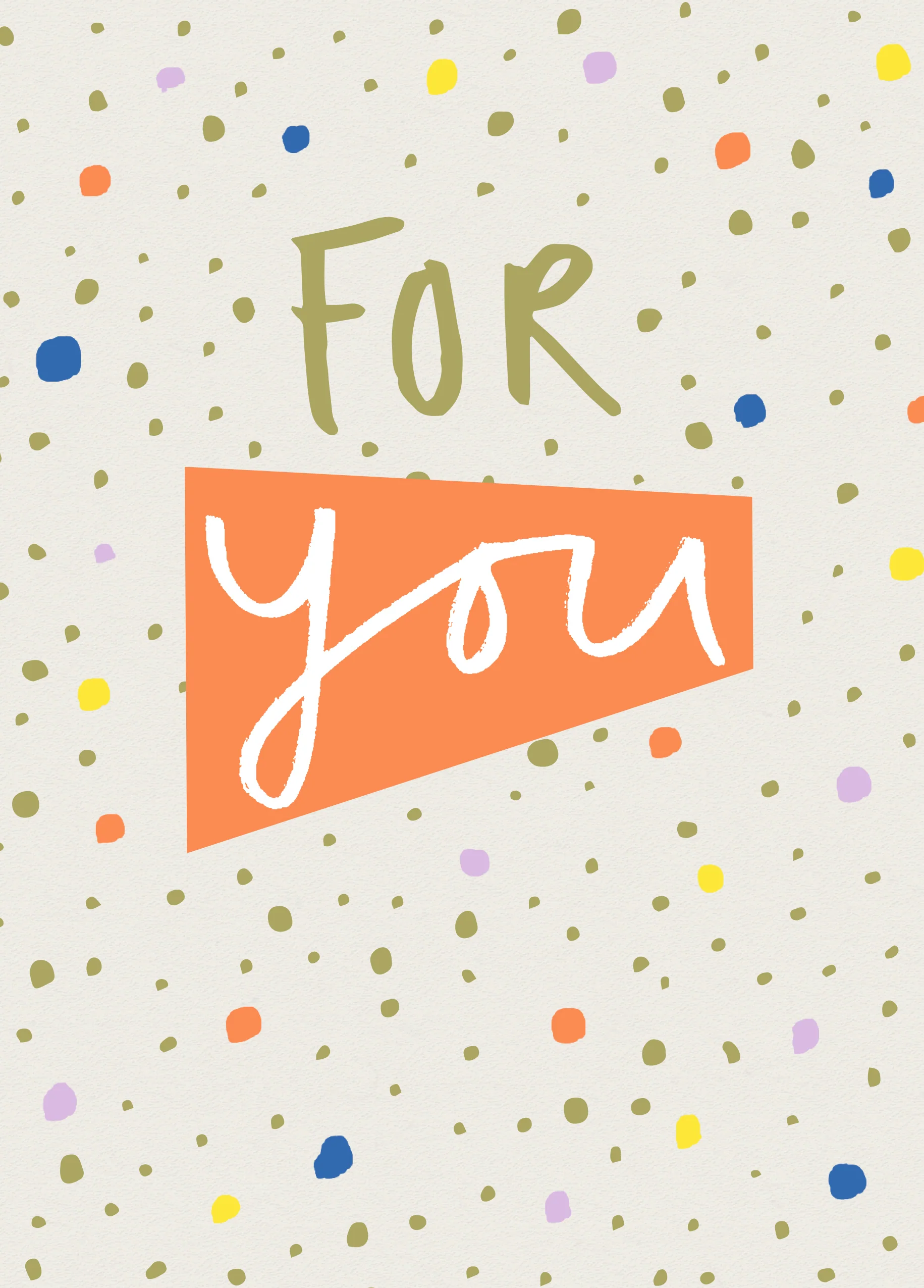 Personalised For You With Typography Design Card