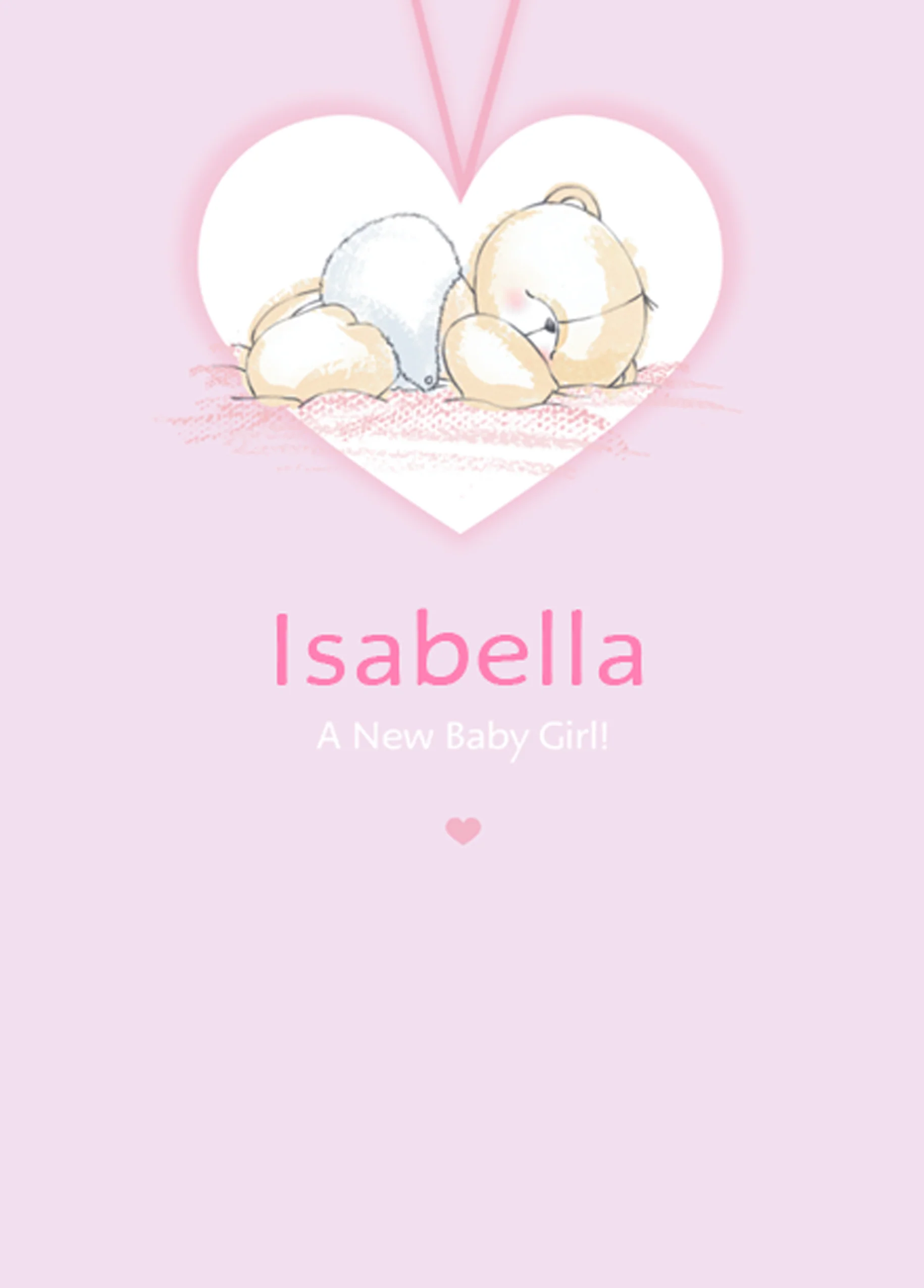 Personalised Forever Friend Baby Girl Card