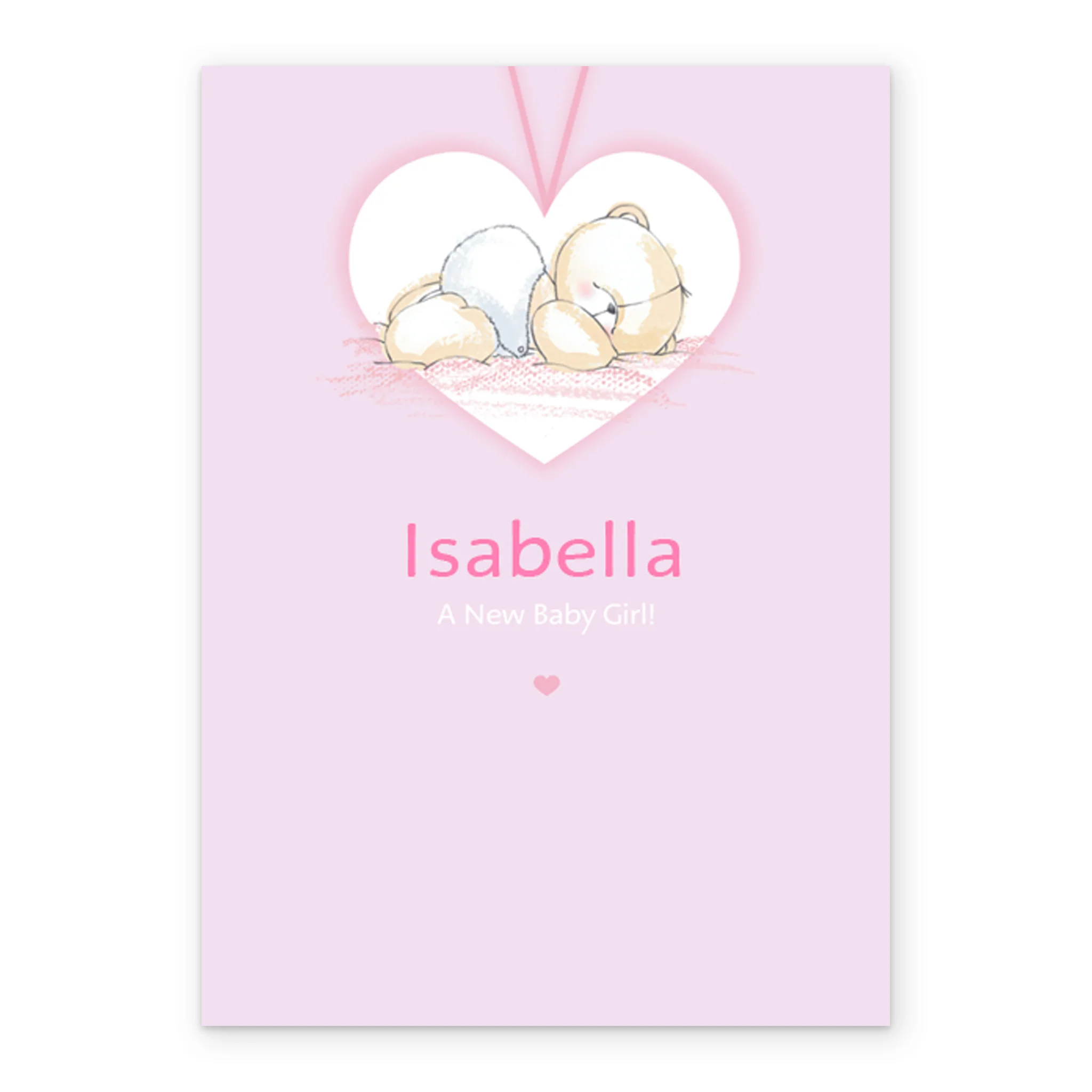 Personalised Forever Friend Baby Girl Card - Image 2