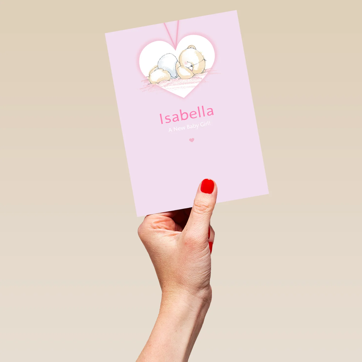 Personalised Forever Friend Baby Girl Card - Image 5