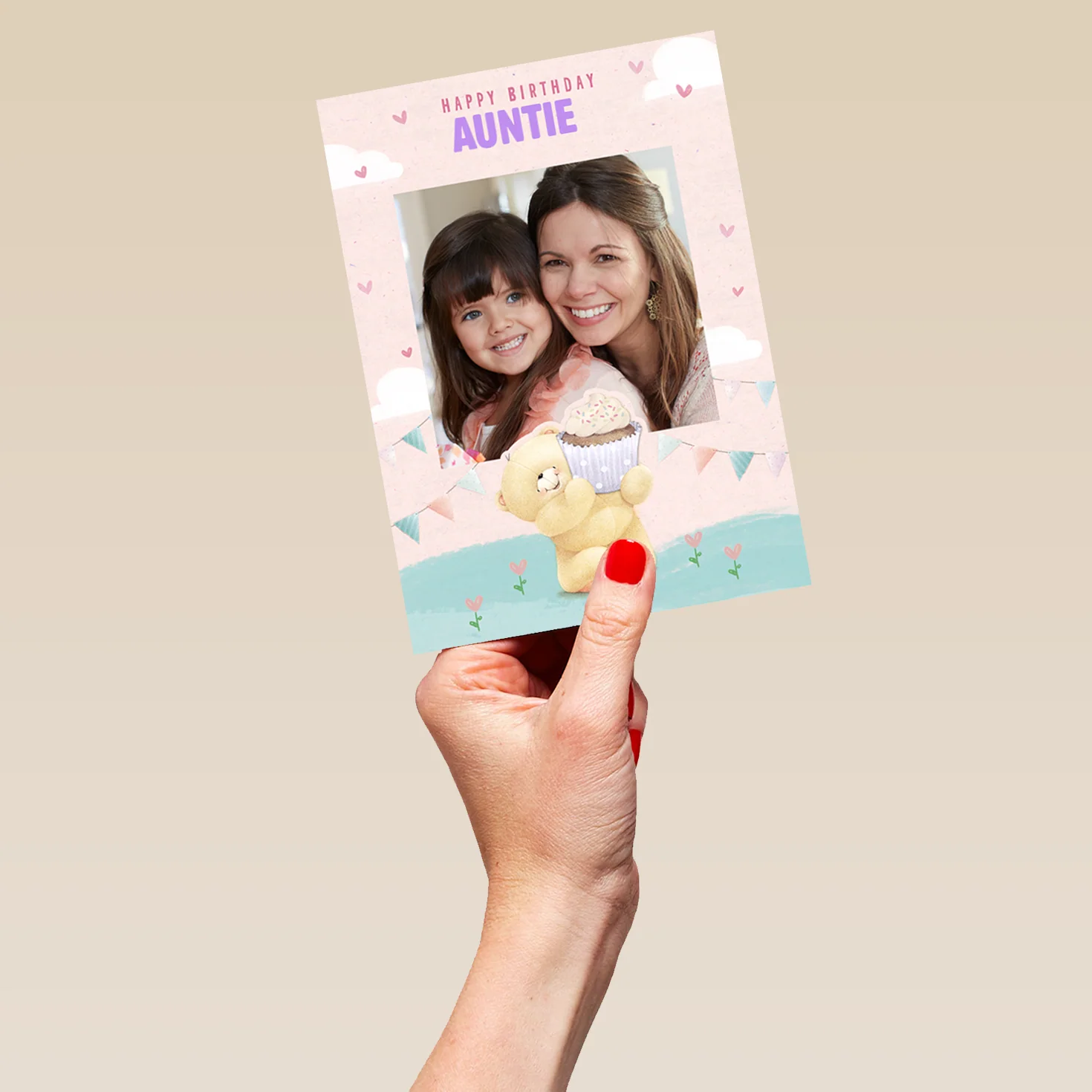 Personalised Forever Friends Auntie Photo Birthday Card - Image 5