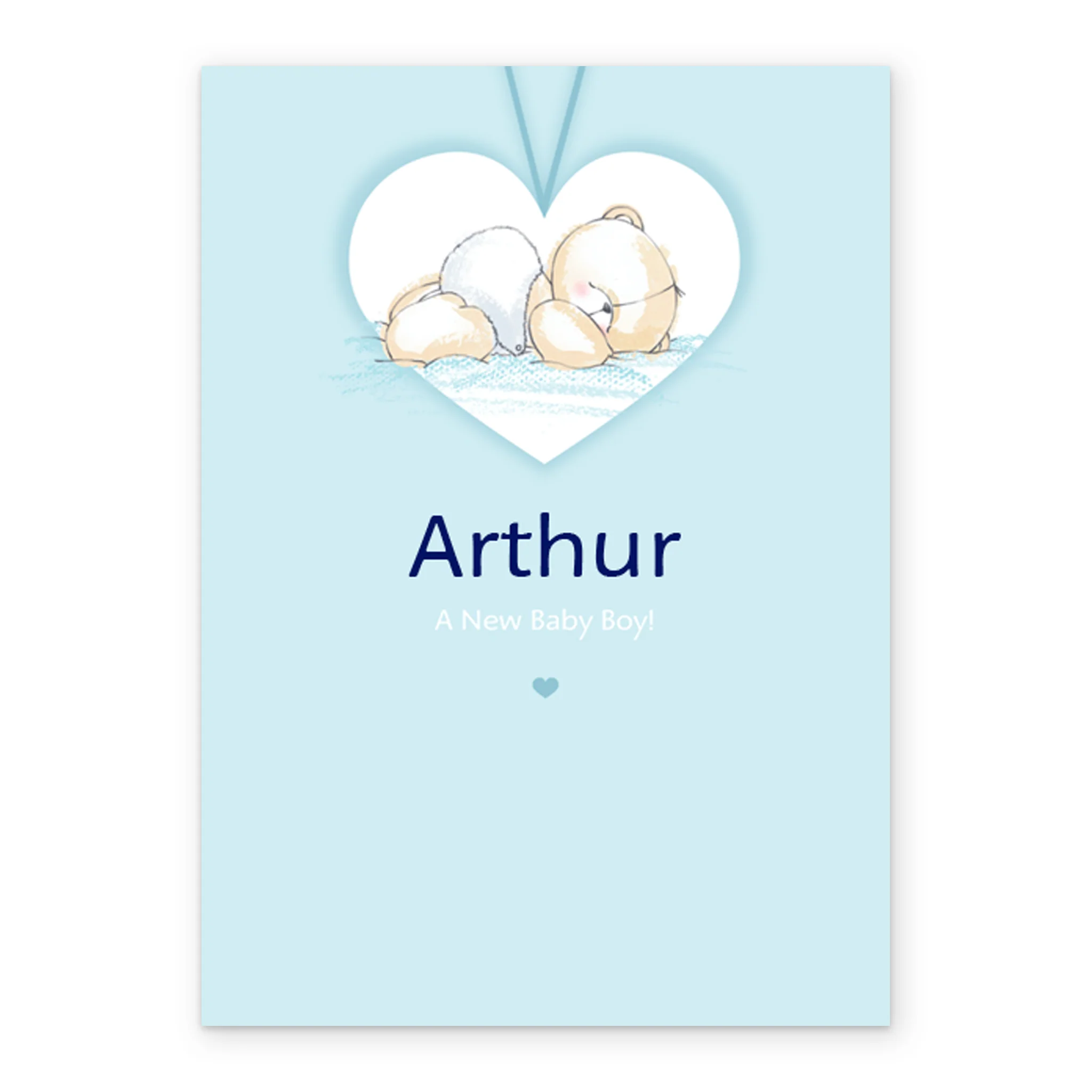 Personalised Forever Friends Baby Boy Card - Image 2