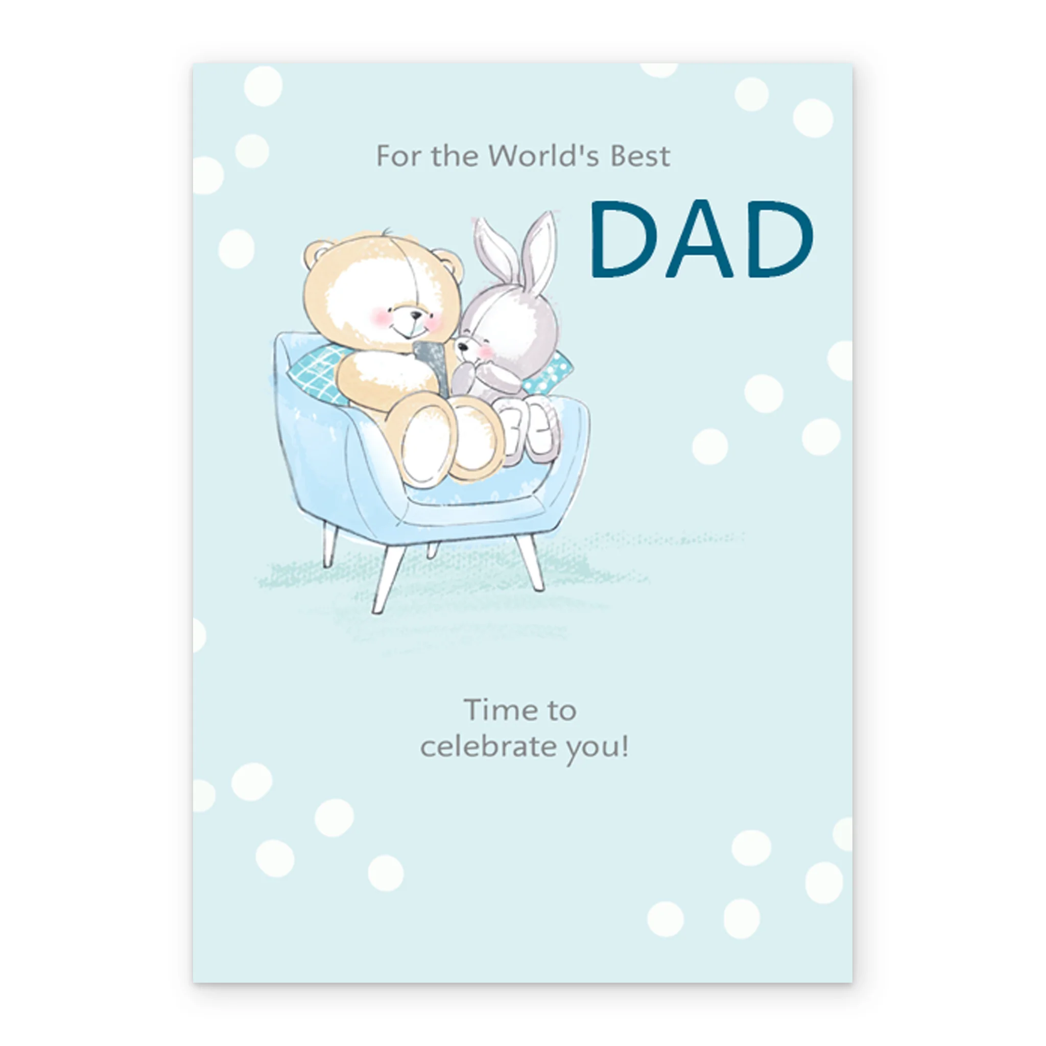Personalised Forever Friends Bear Bunny Father's Day Card For Dad - Image 2