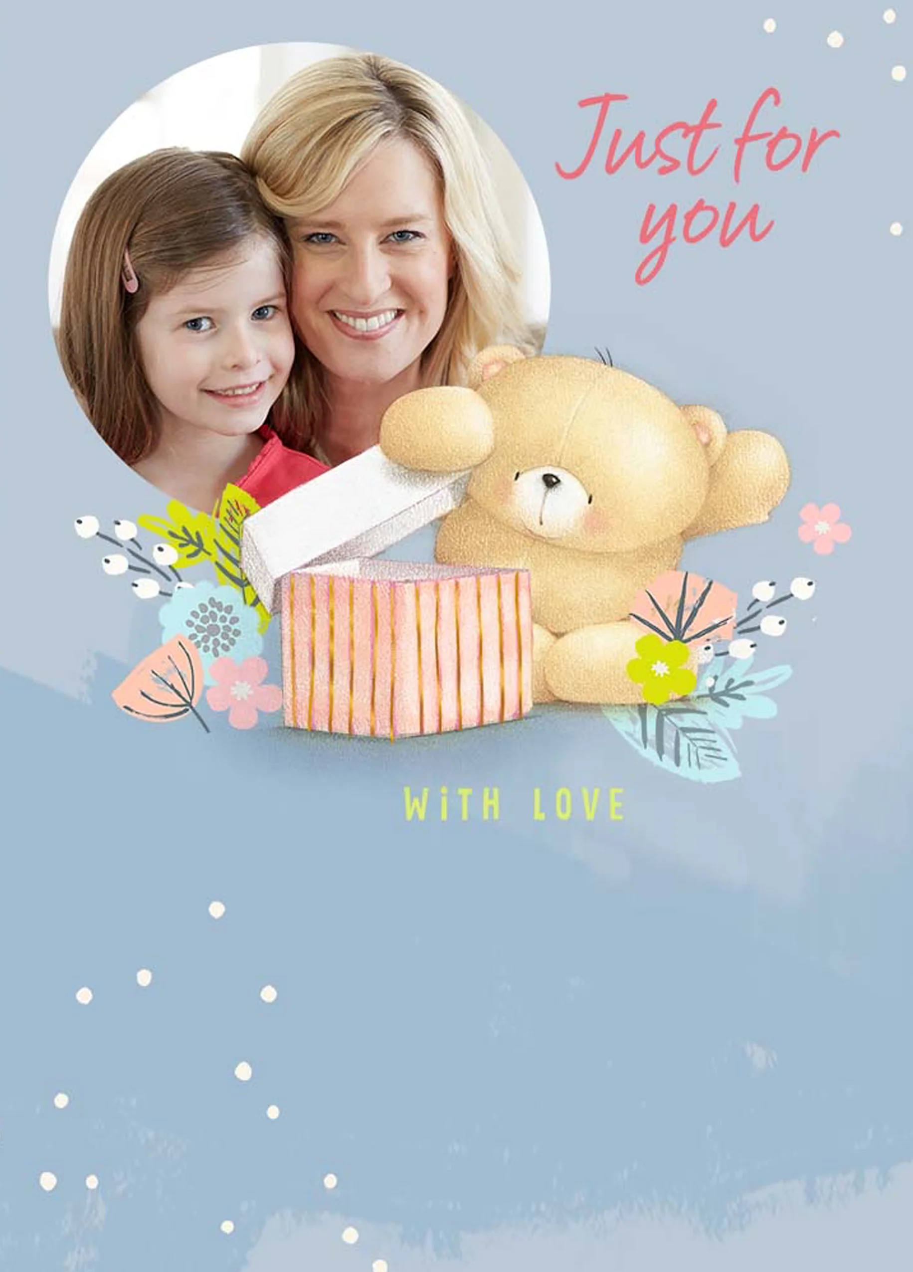 Personalised Forever Friends Bear Photo Birthday Card