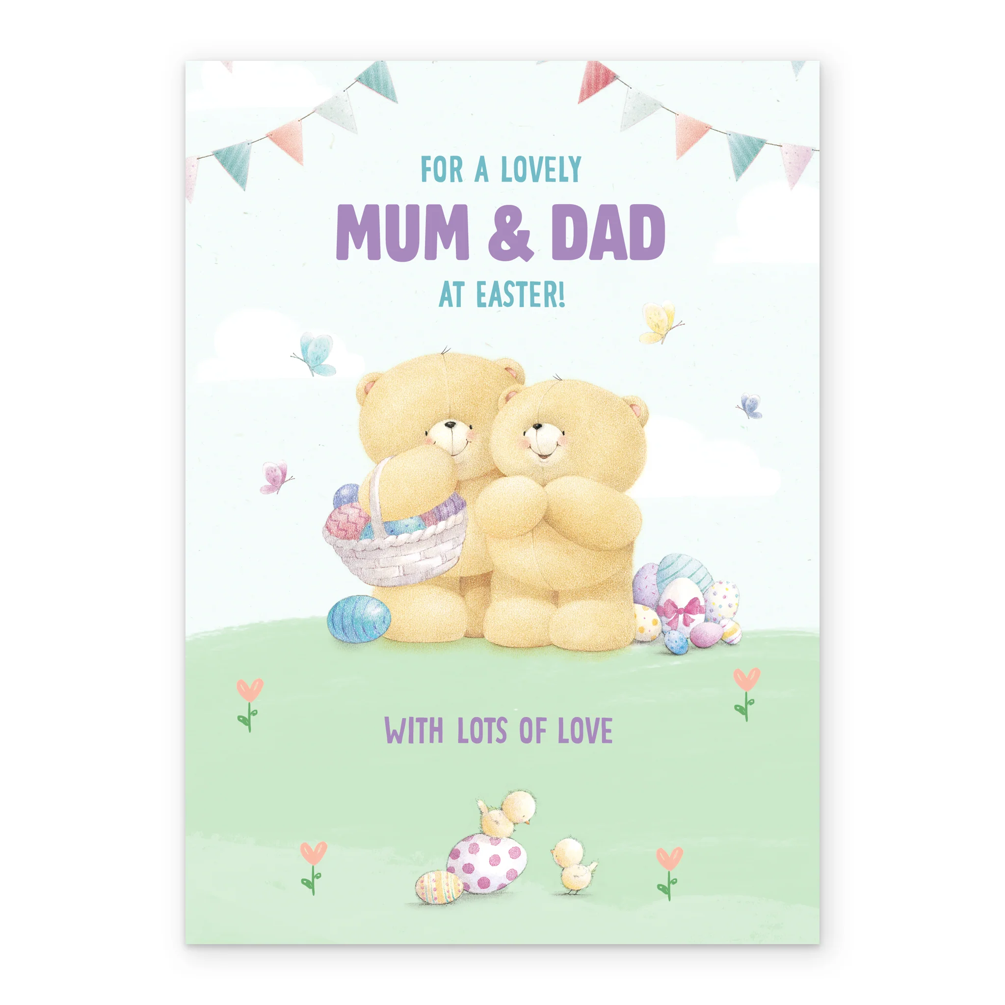 Personalised Forever Friends Bears Easter Card for Mum & Dad - Image 2