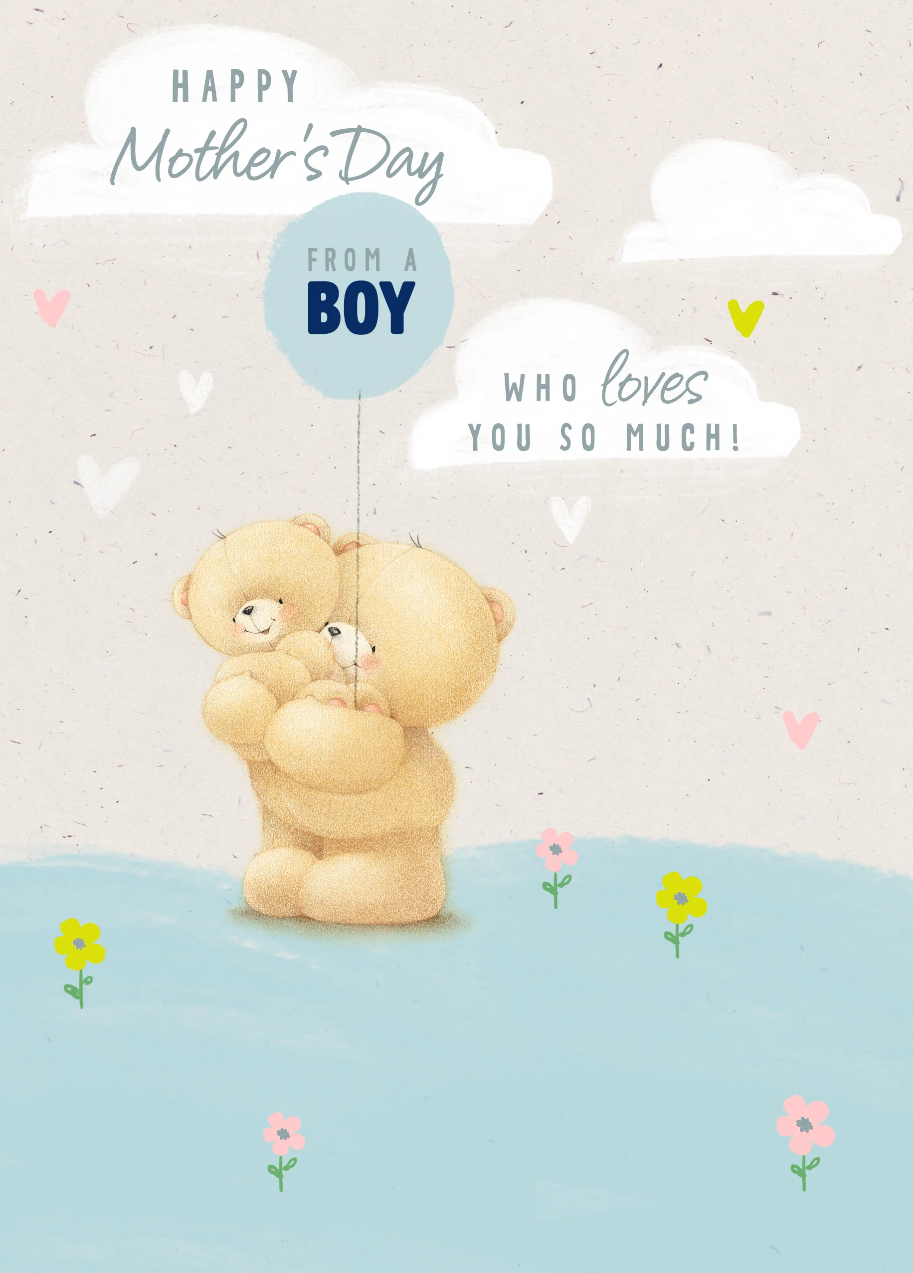 Personalised Forever Friends Bears From A Boy Mother's Day Card