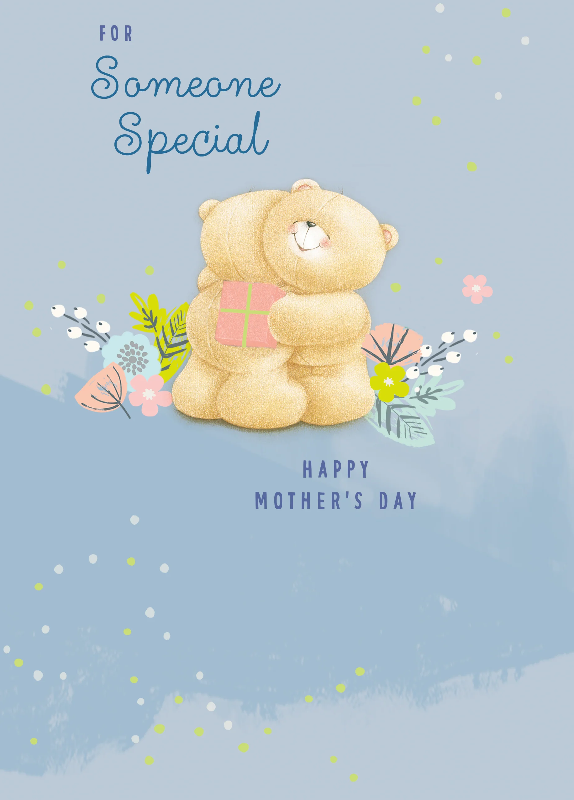 Personalised Forever Friends Cute Bear Hug Mother's Day Card For Someone Special