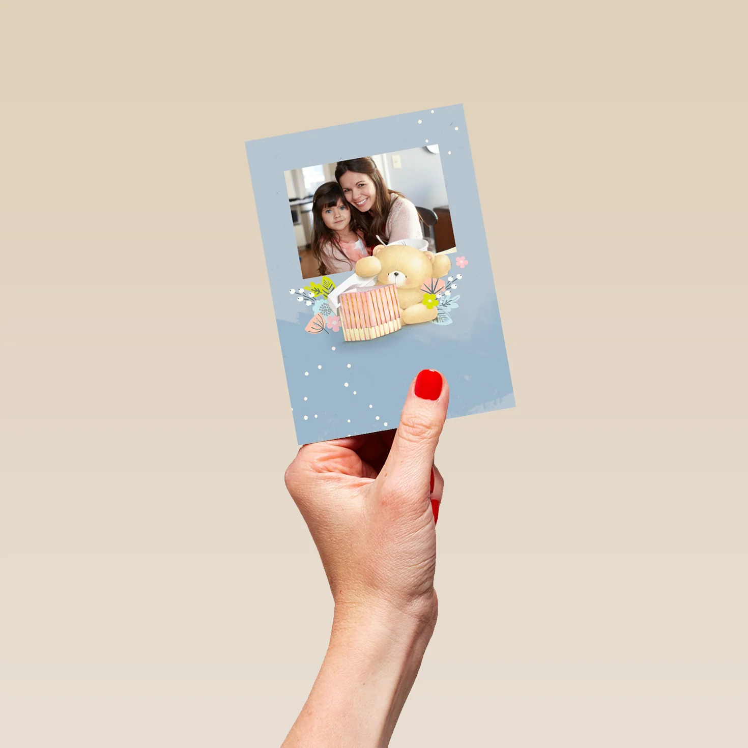 Personalised Forever Friends Cute Bear Mother's Day Photo Upload Card - Image 4