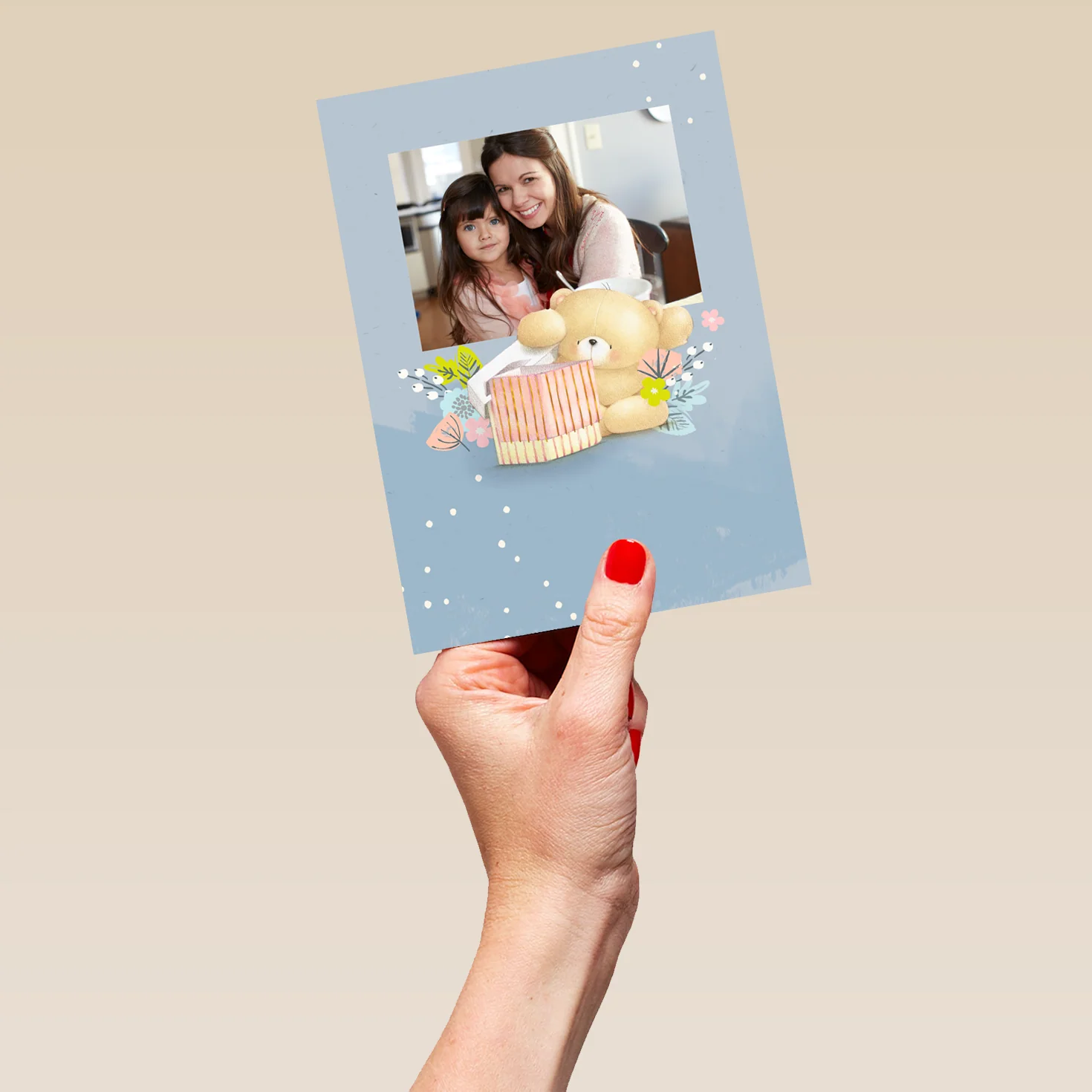 Personalised Forever Friends Cute Bear Mother's Day Photo Upload Card - Image 5