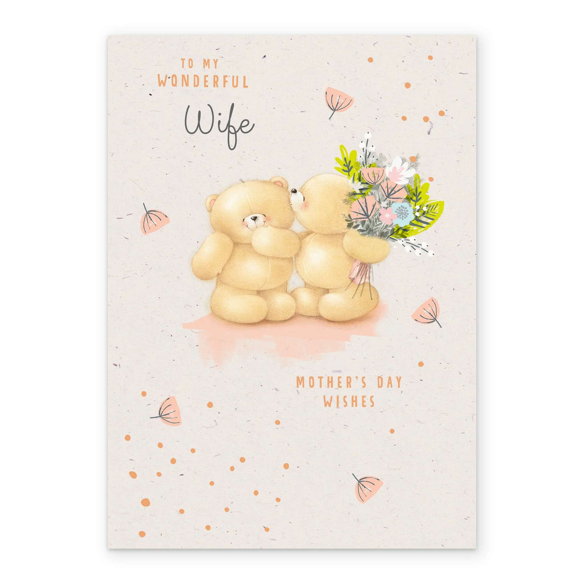 Personalised Forever Friends Cute Bears & Flowers Mother's Day Card For Wife - Image 2