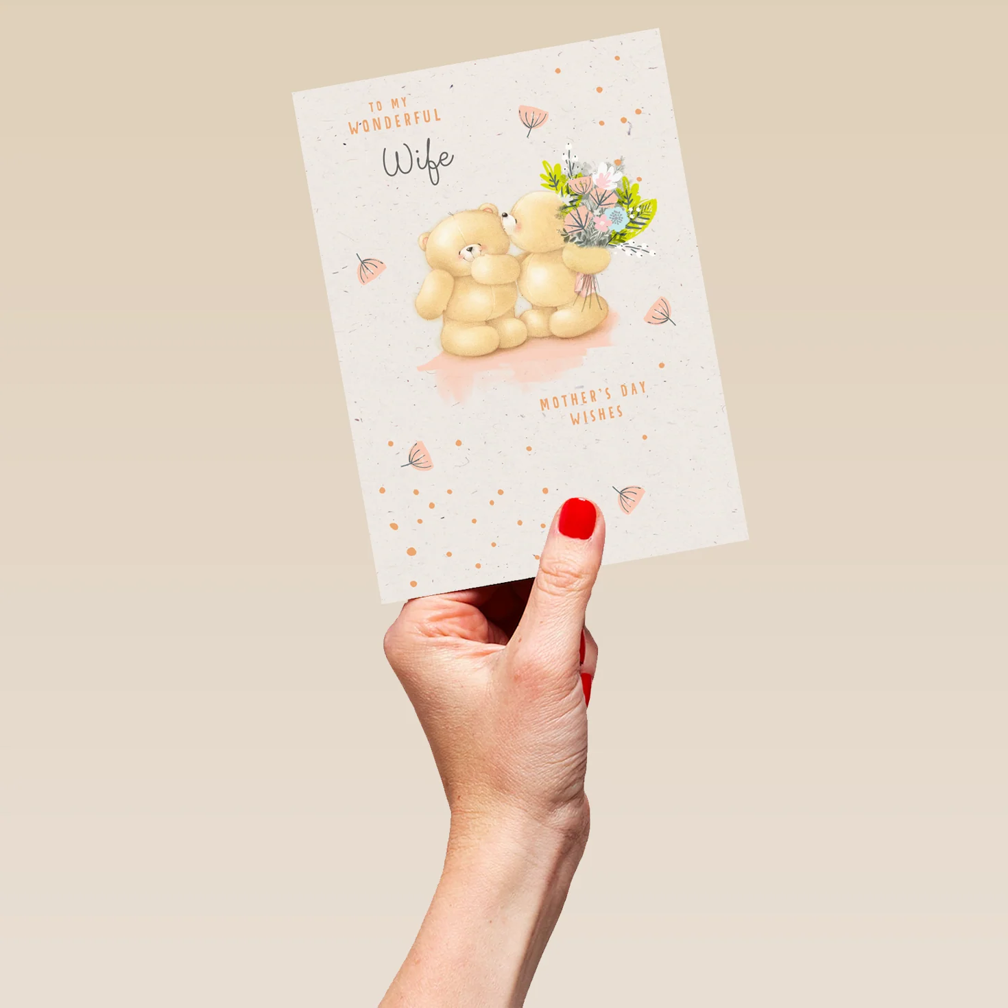 Personalised Forever Friends Cute Bears & Flowers Mother's Day Card For Wife - Image 5