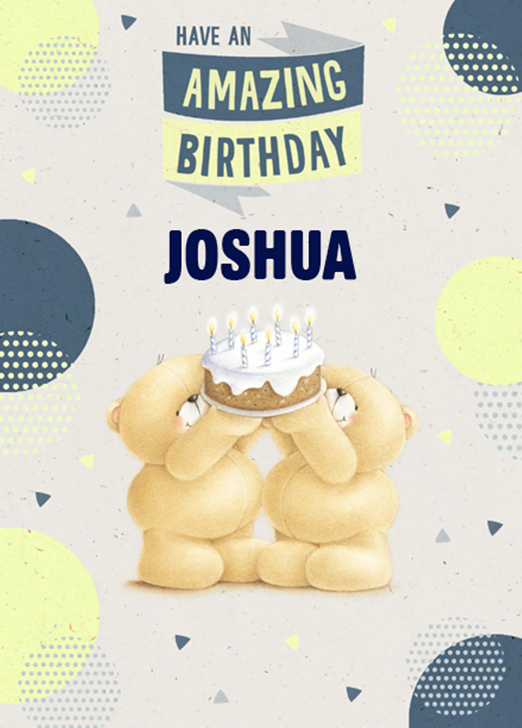 Personalised Forever Friends Cute Birthday Cake Card