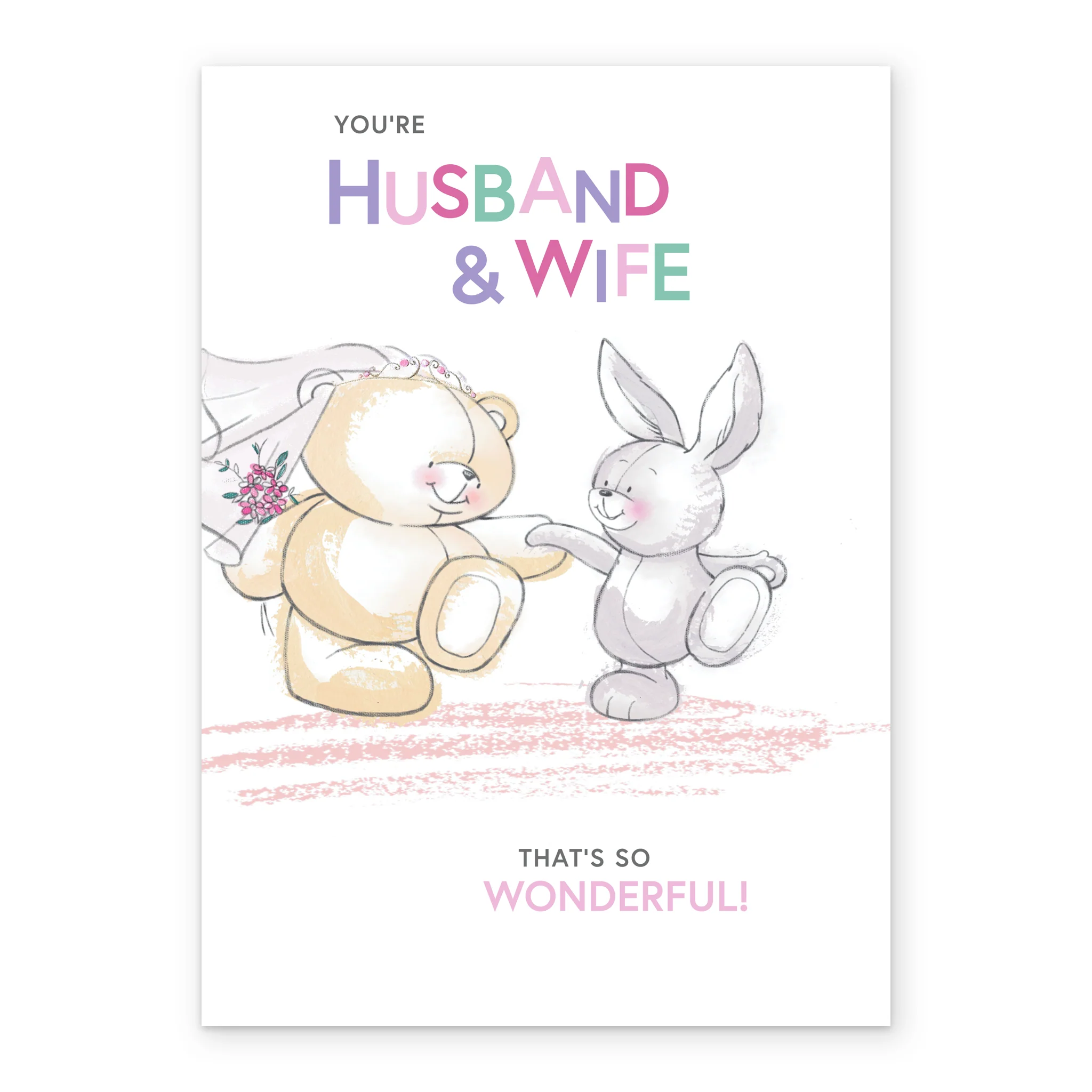 Personalised Forever Friends Cute Congrats To Husband & Wife Wedding Card - Image 2