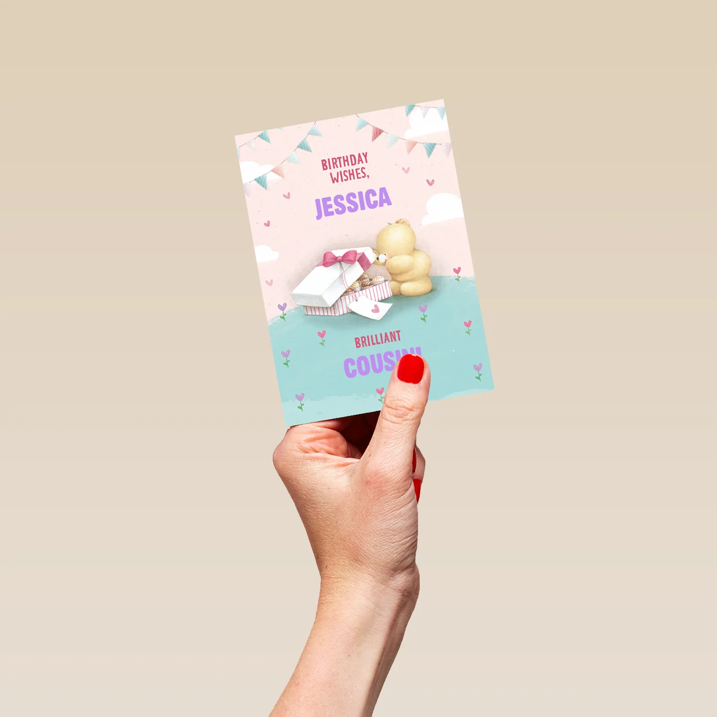 Personalised Forever Friends Cute Cupcakes Birthday Card - Image 4