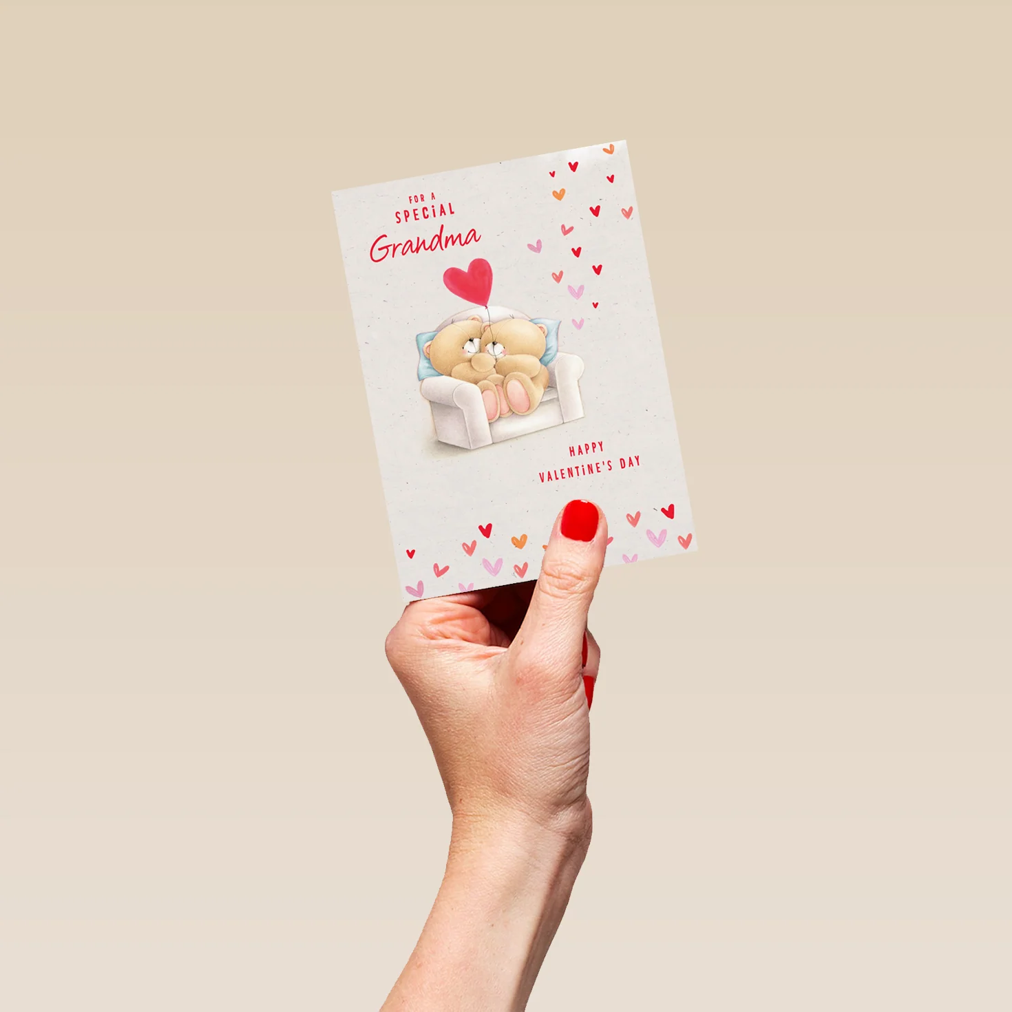 Personalised Forever Friends Cute Heart Valentine's Day Card for Grandma - Image 4