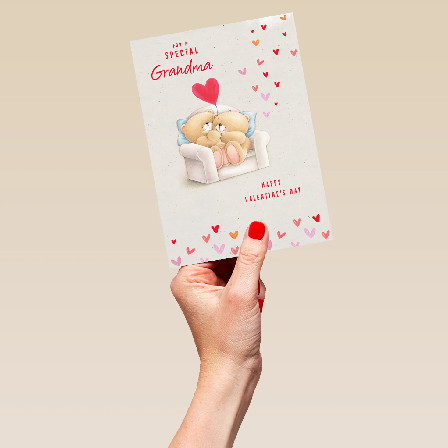 Personalised Forever Friends Cute Heart Valentine's Day Card for Grandma - Image 5