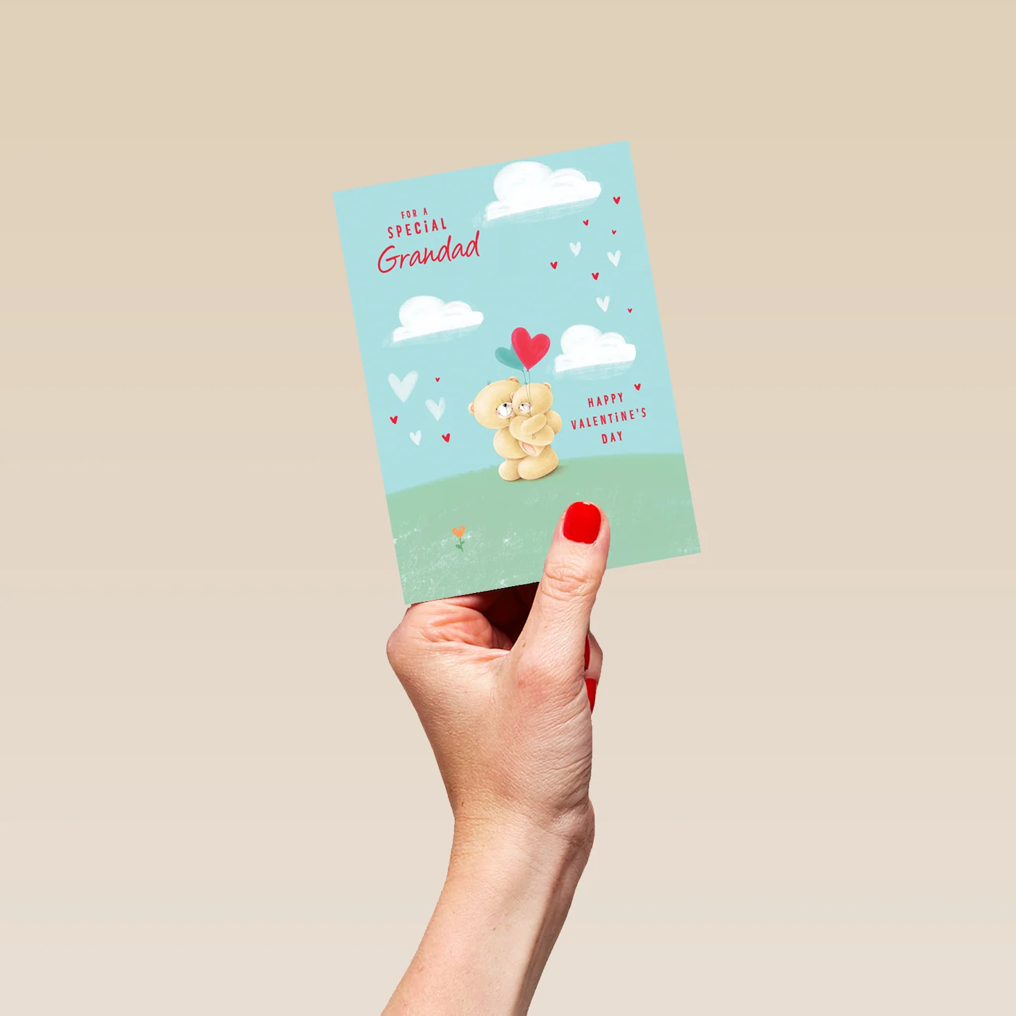 Personalised Forever Friends Cute Hearts Valentine's Day Card for Grandad - Image 4