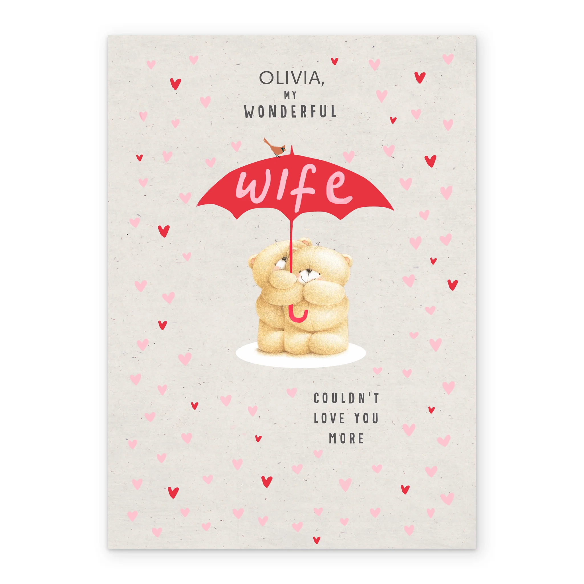 Personalised Forever Friends Cute Love Shower Valentine's Day Card for Wife - Image 2