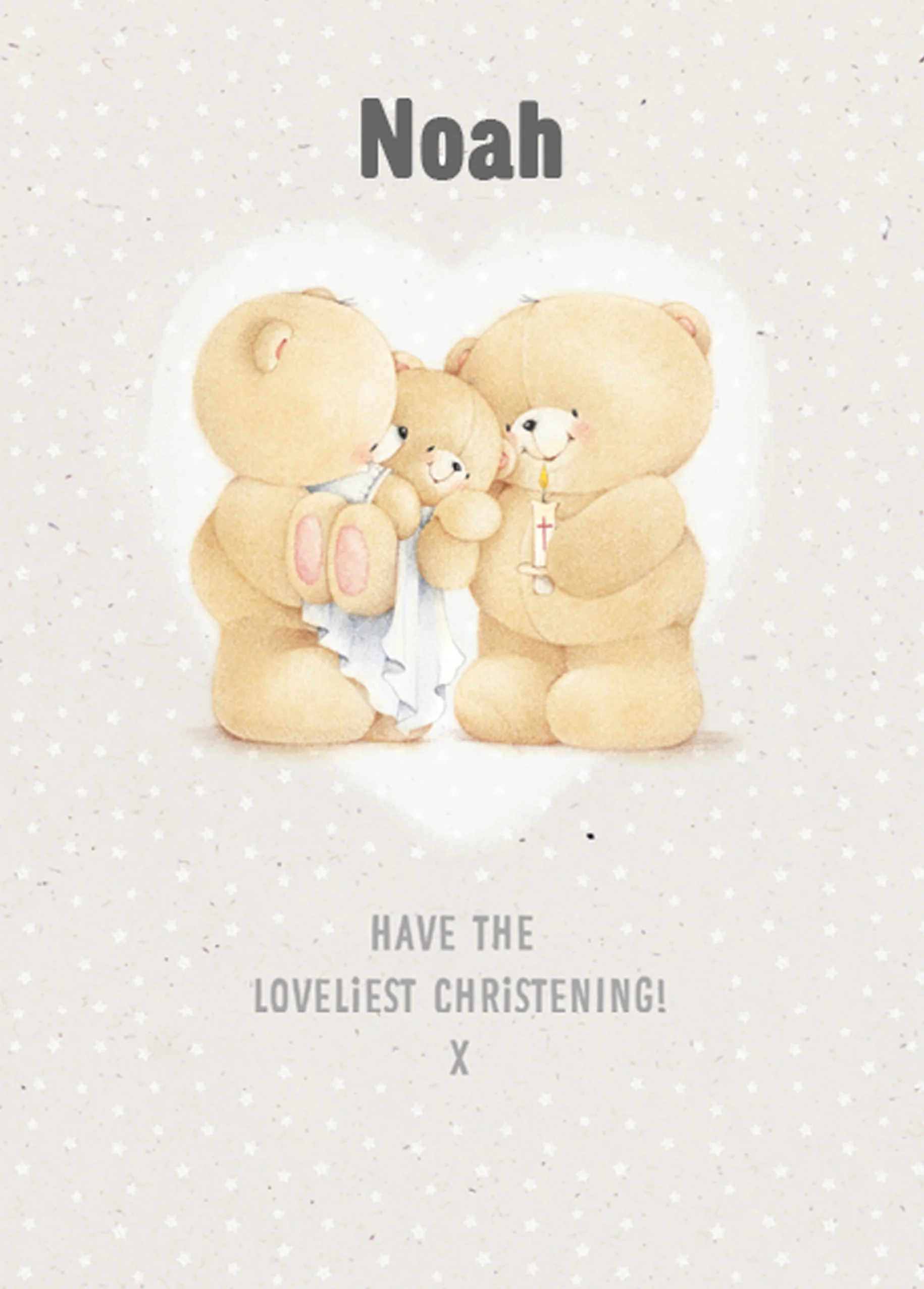 Personalised Forever Friends Cute Loveliest Christening Card