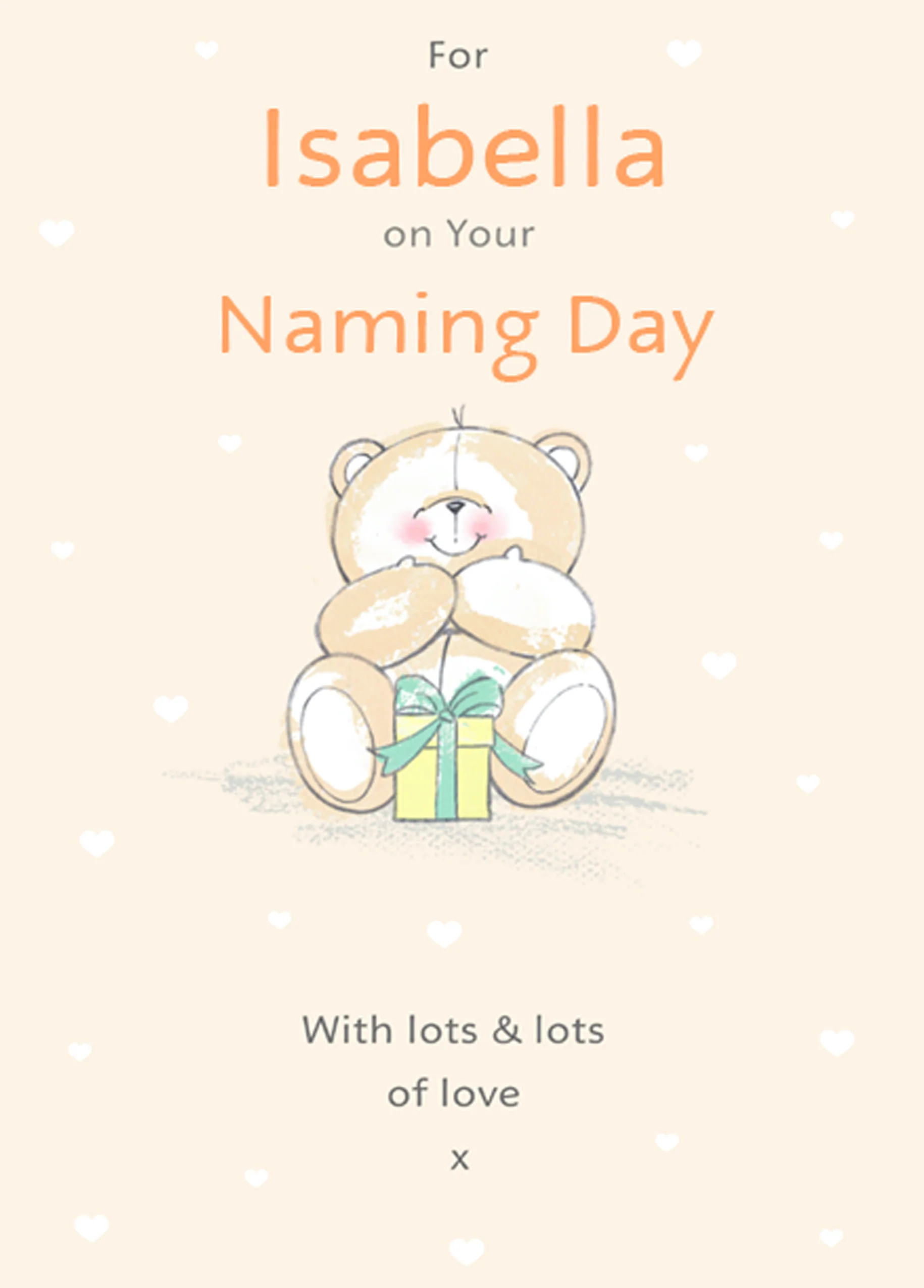 Personalised Forever Friends Cute Naming Day Card
