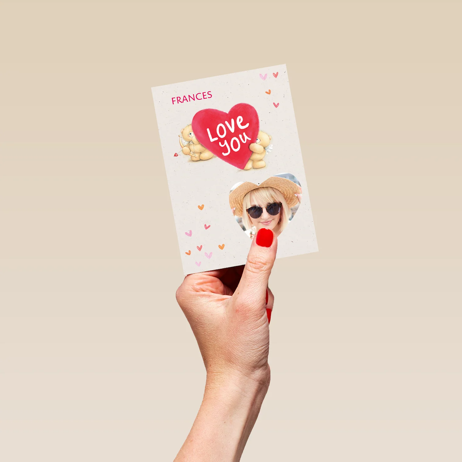 Personalised Forever Friends Cute One I Love Valentine's Day Photo Upload Card - Image 4