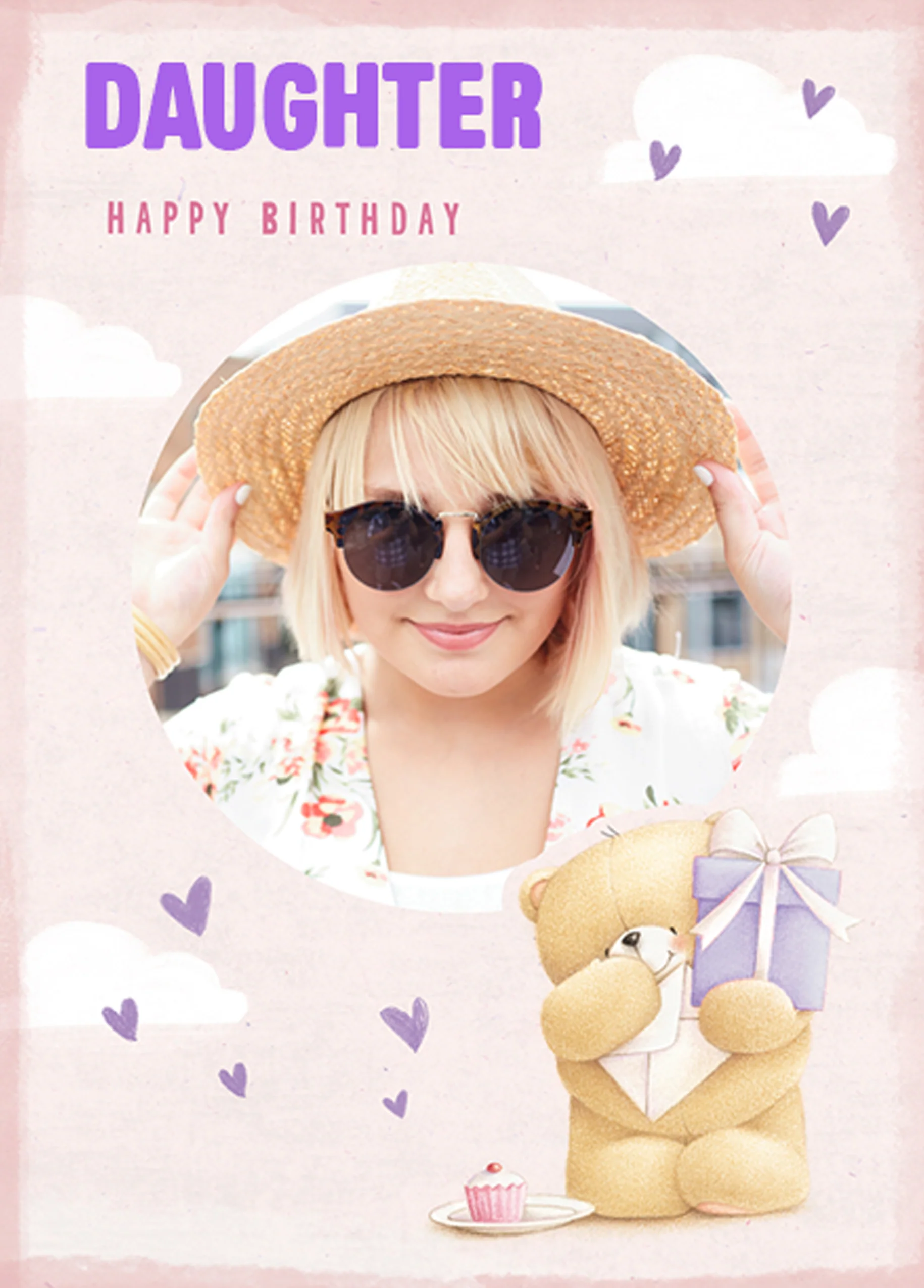 Personalised Forever Friends Daughter Photo Birthday Card