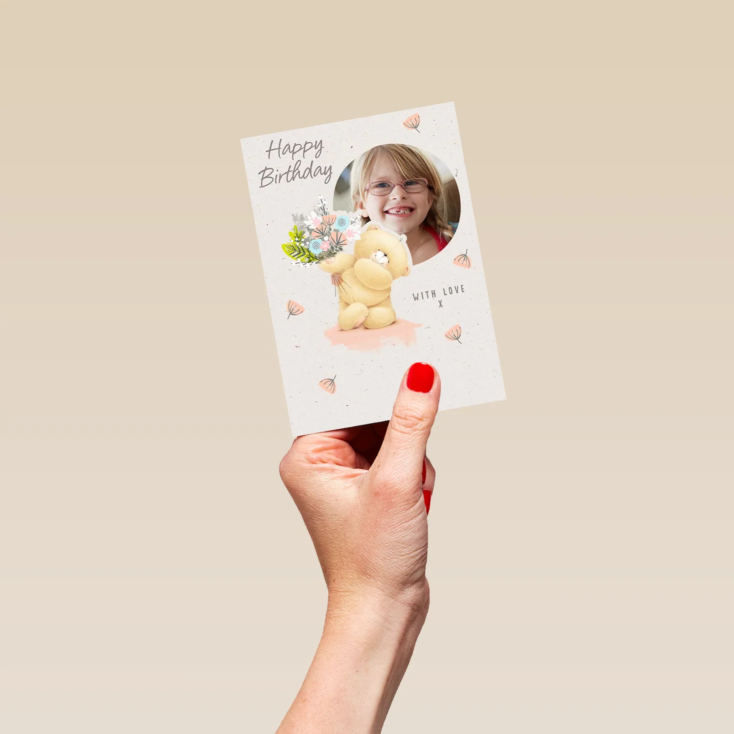 Personalised Forever Friends Flowers Photo Birthday Card - Image 4
