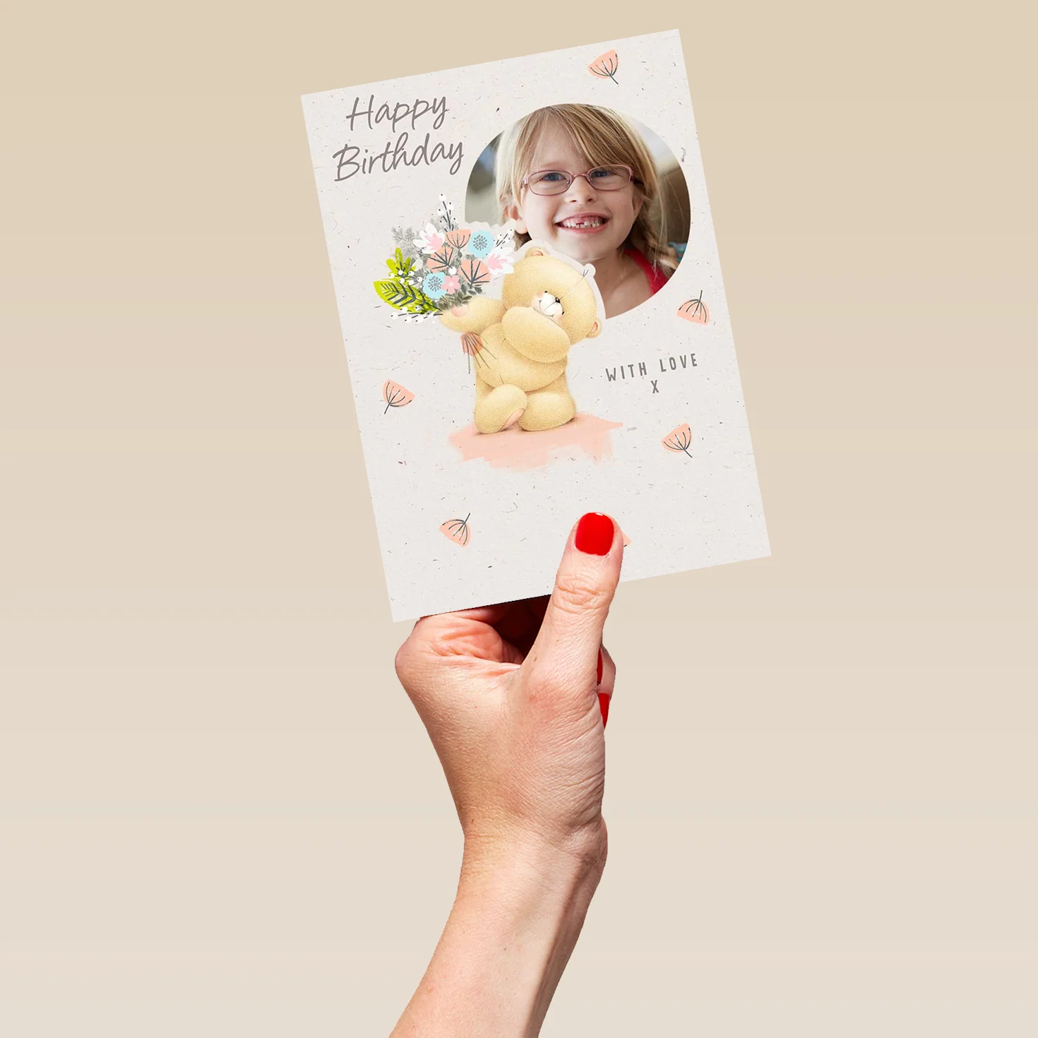 Personalised Forever Friends Flowers Photo Birthday Card - Image 5