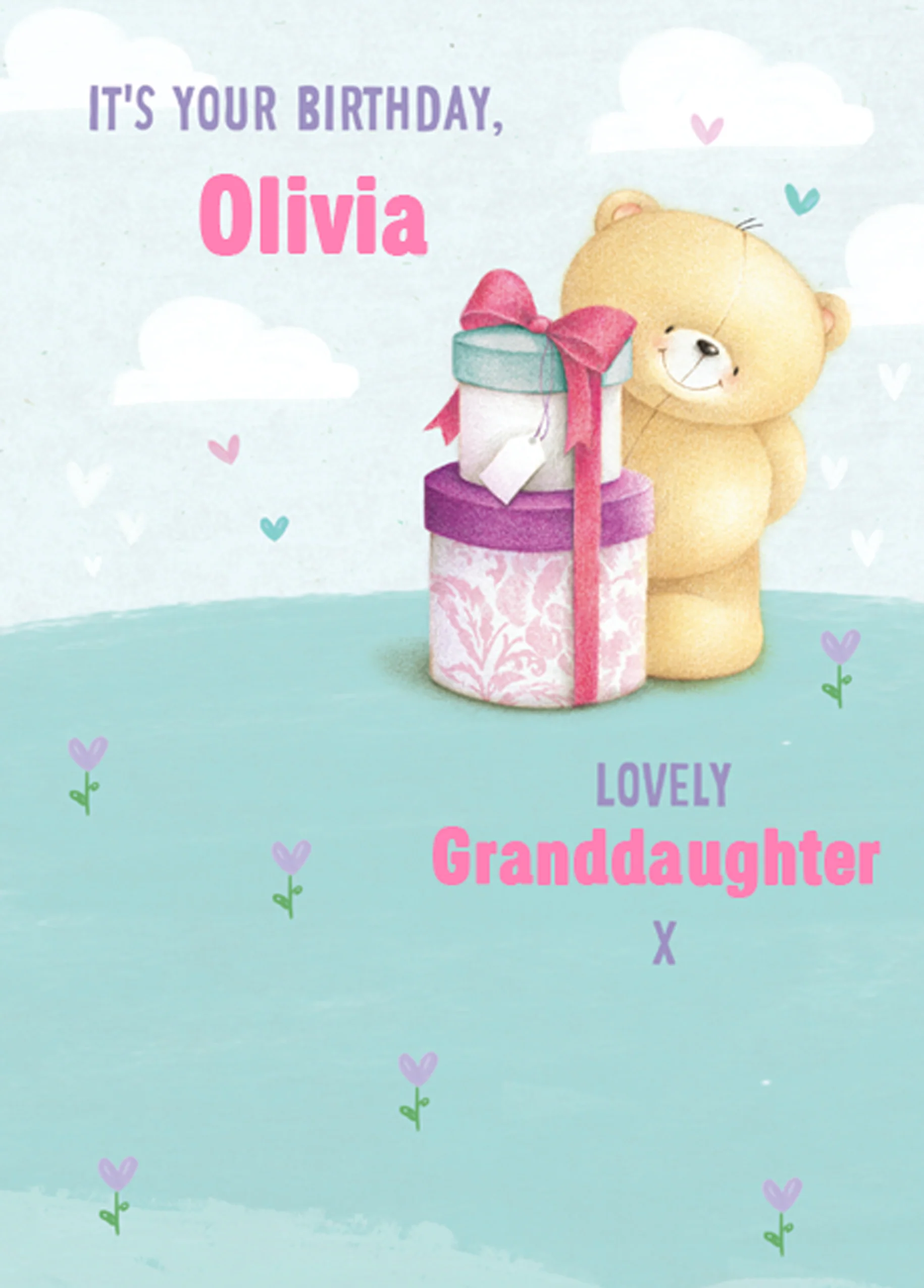 Personalised Forever Friends For Granddaughter Birthday Card