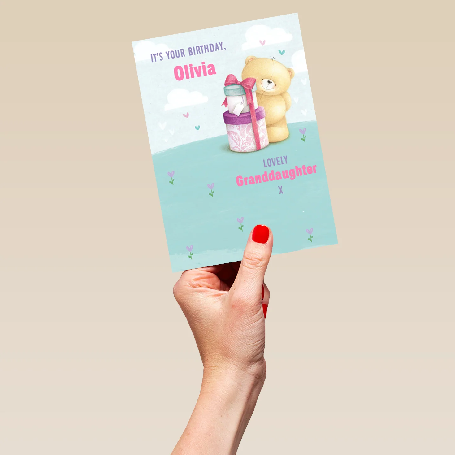 Personalised Forever Friends For Granddaughter Birthday Card - Image 5