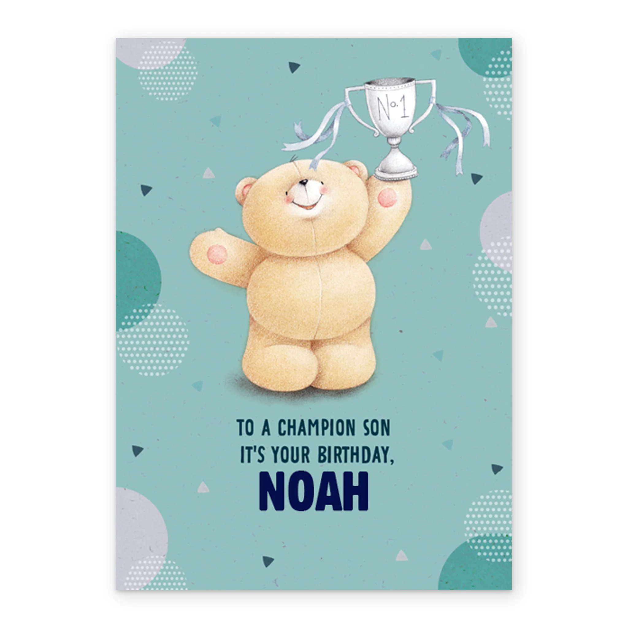 Personalised Forever Friends For Son Teddy Bears Birthday Card - Image 2