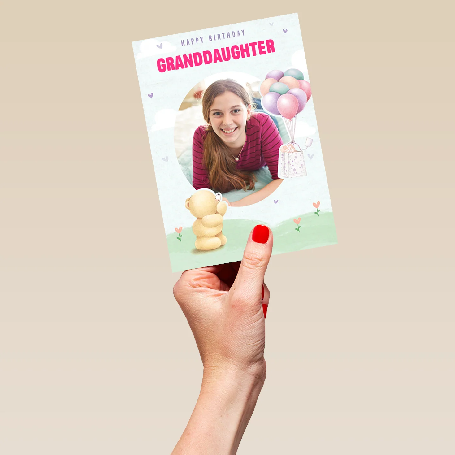 Personalised Forever Friends Granddaughter Photo Birthday Card - Image 5