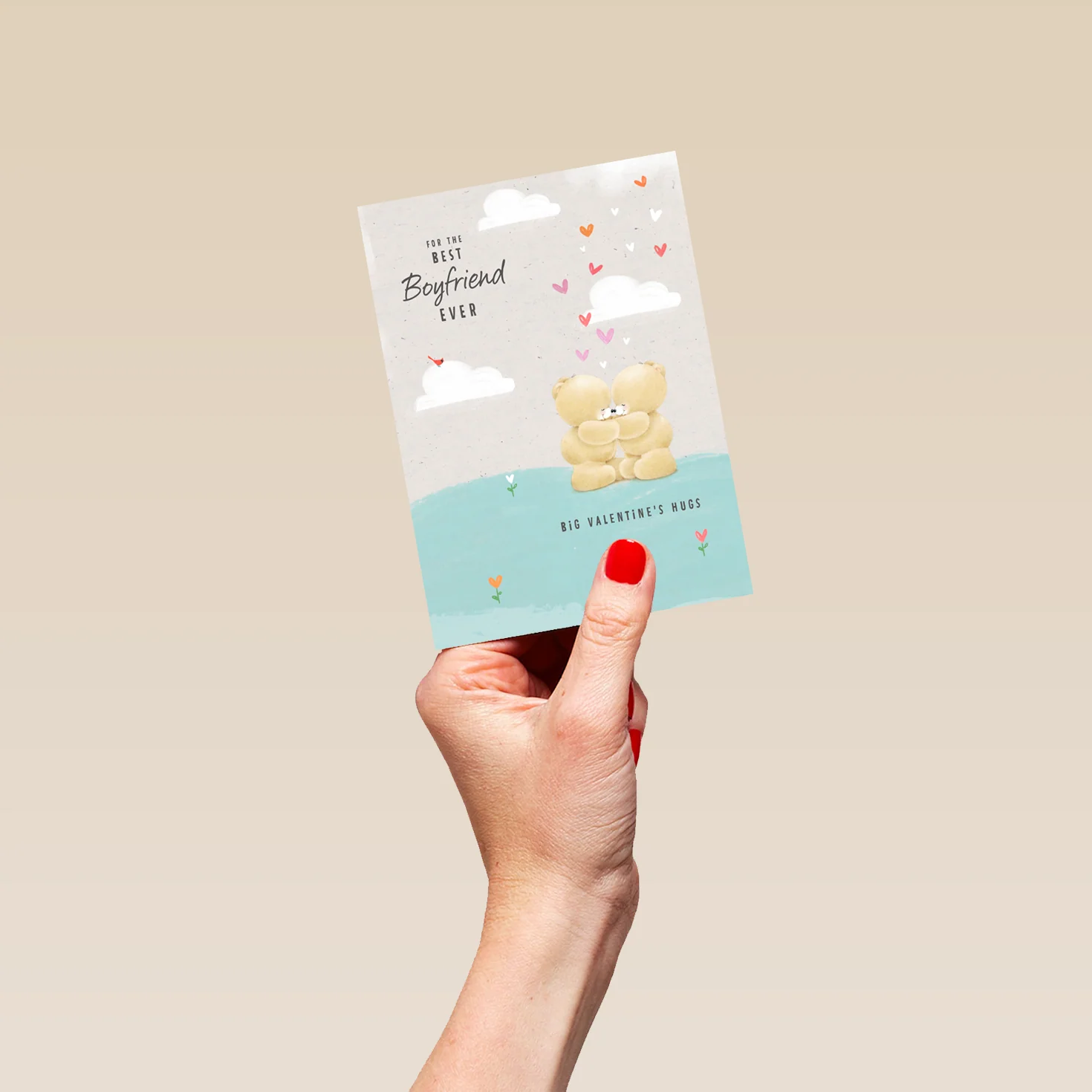 Personalised Forever Friends Love Hearts Valentine's Day Card for Boyfriend - Image 4