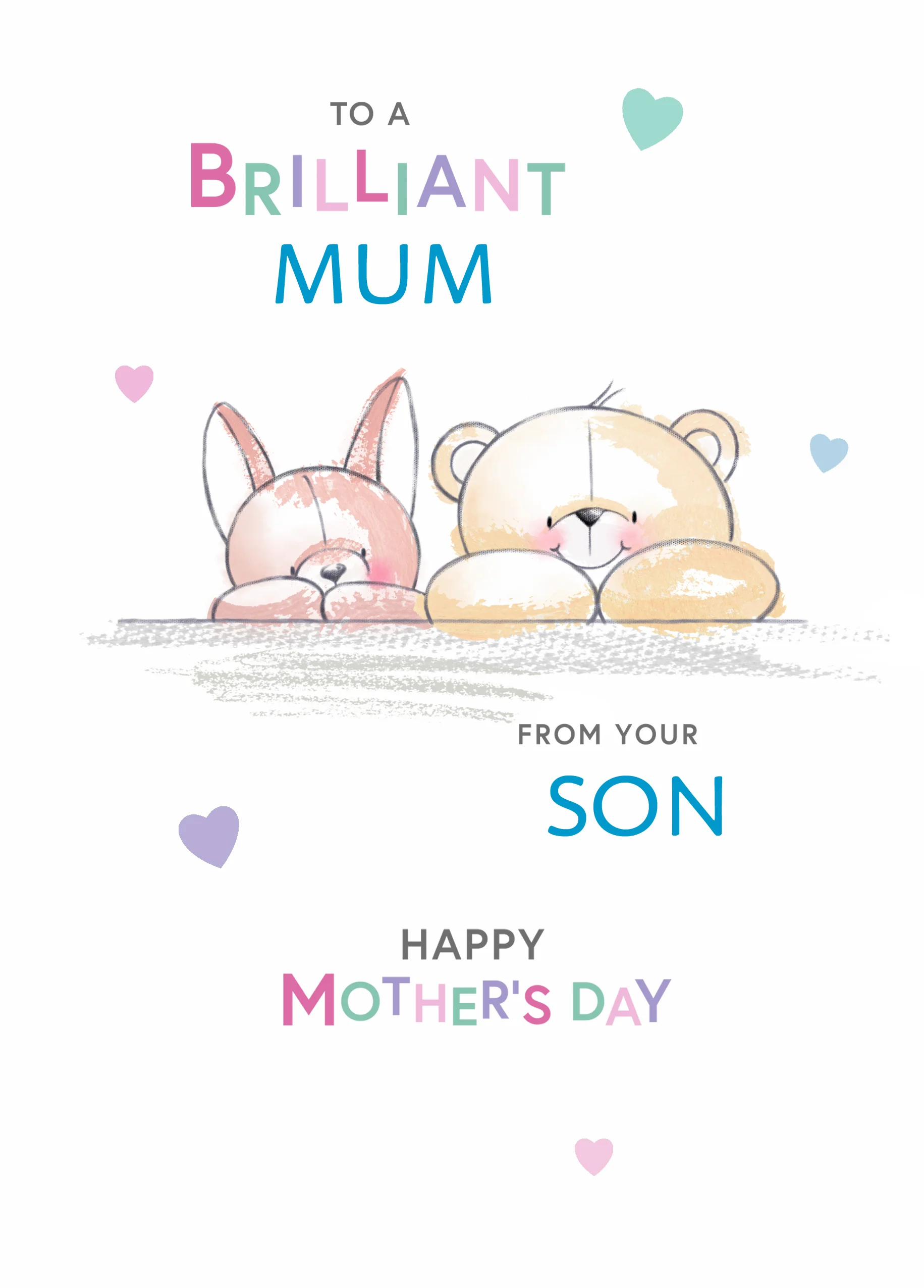 Personalised Forever Friends Mother's Day Card for Mum From Son