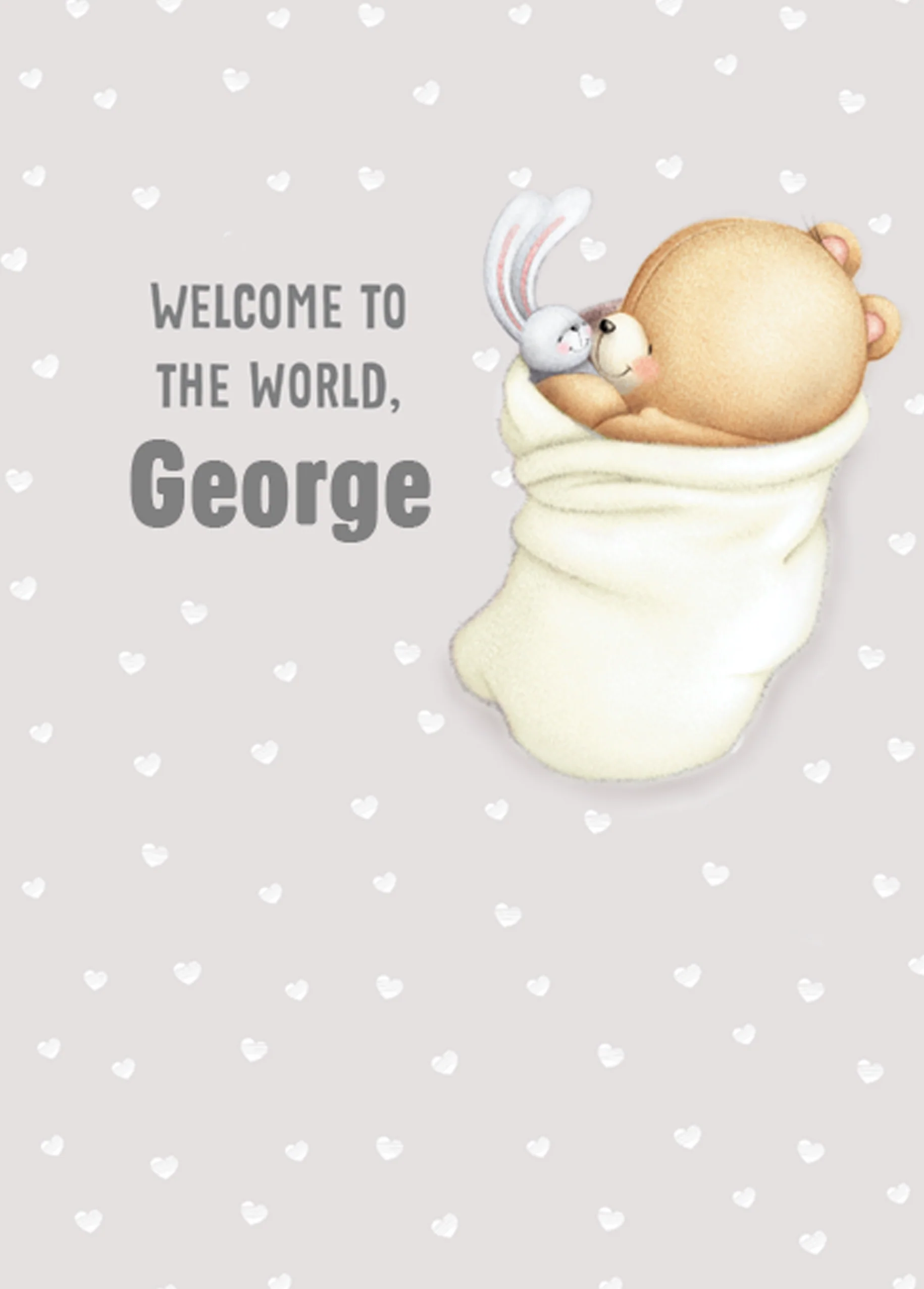 Personalised Forever Friends New Baby Card