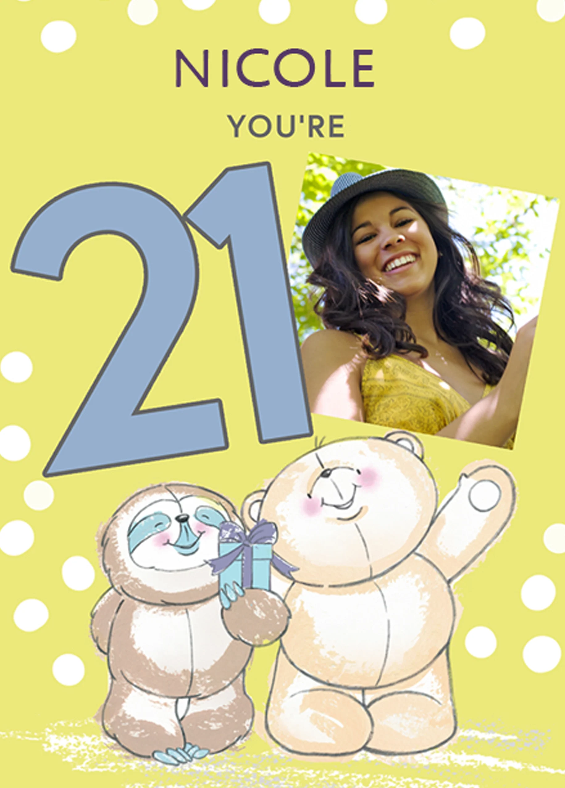 Personalised Forever Friends Photo 21st Birthday Card