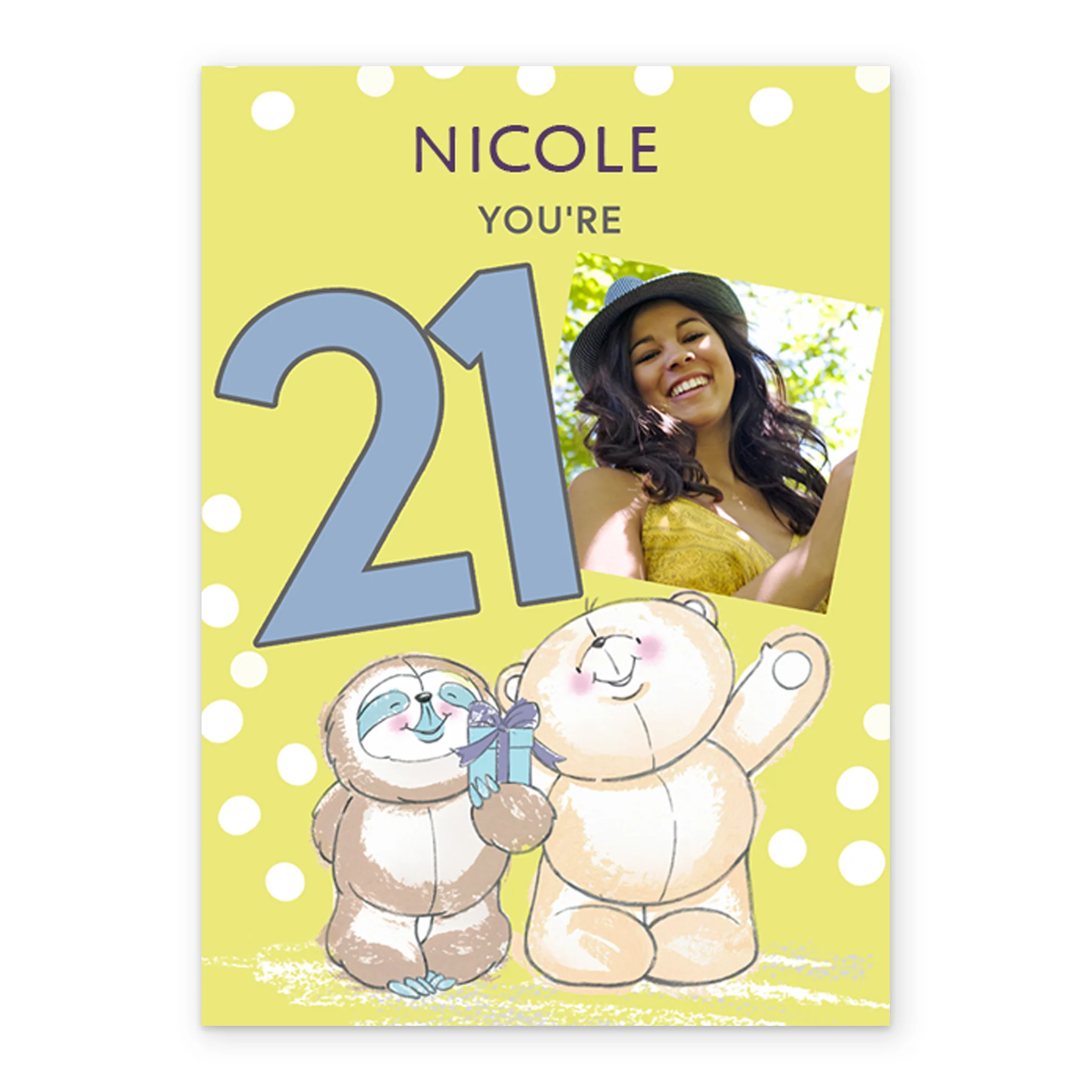 Personalised Forever Friends Photo 21st Birthday Card - Image 2
