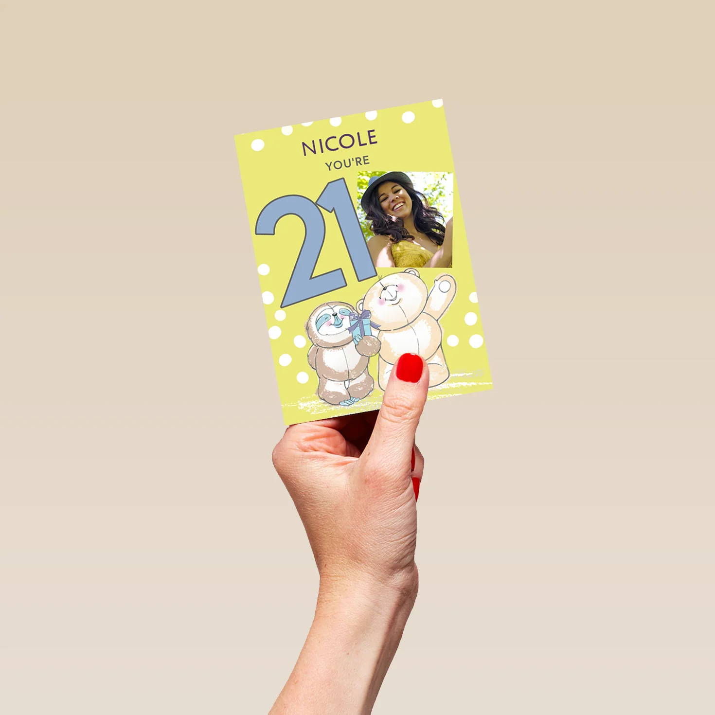 Personalised Forever Friends Photo 21st Birthday Card - Image 4