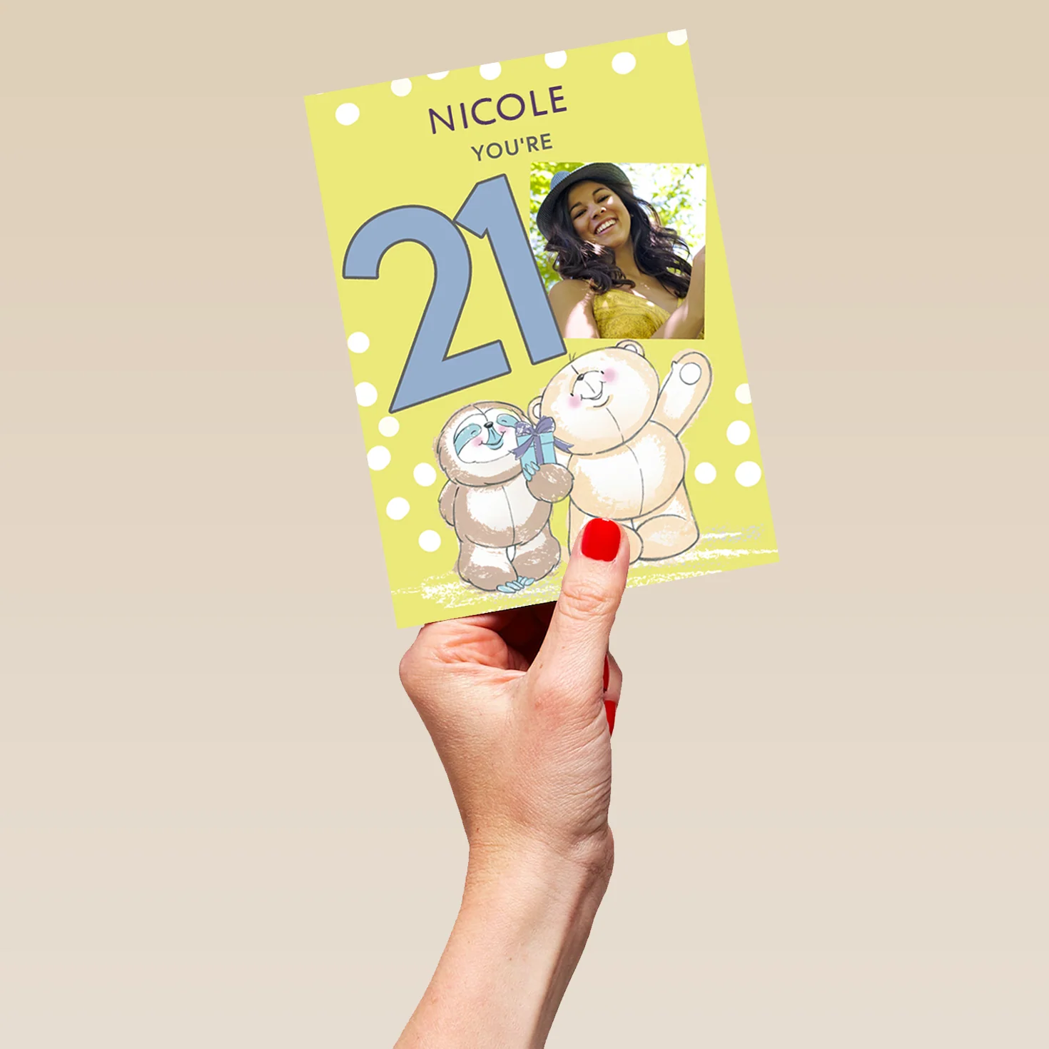 Personalised Forever Friends Photo 21st Birthday Card - Image 5